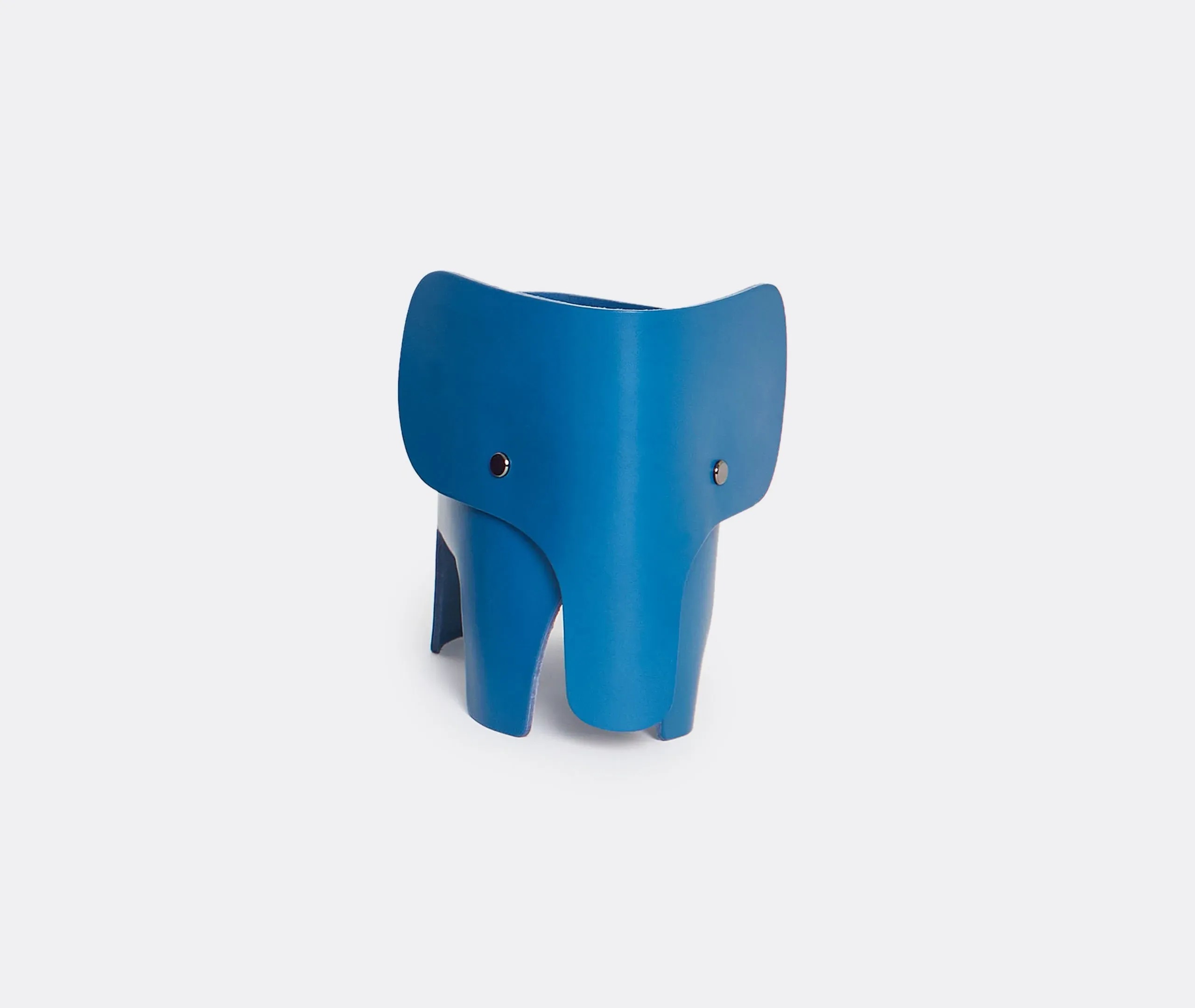 Elephant Table Lamp with Dimmer - Blue, Leather