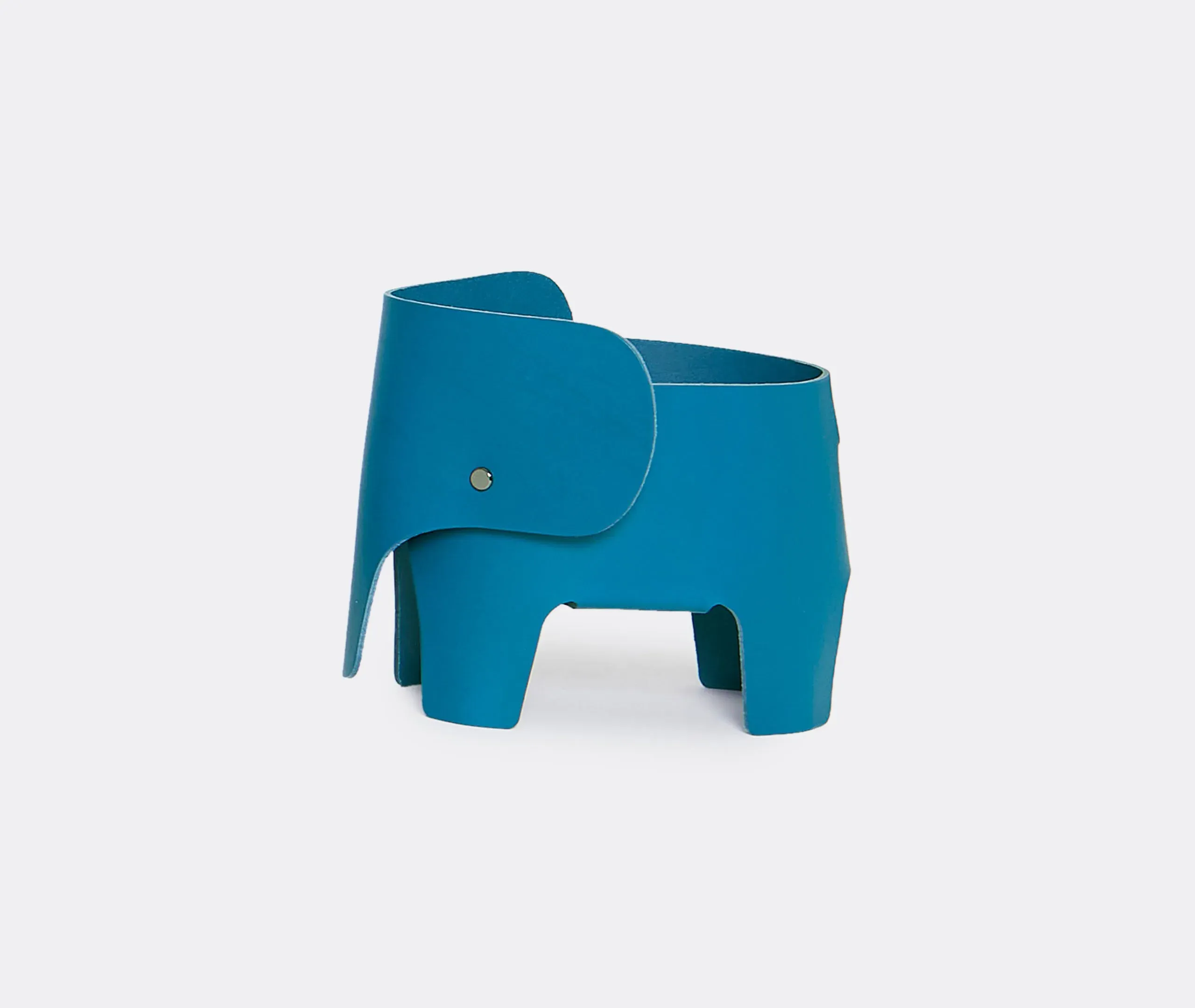 Elephant Table Lamp with Dimmer - Blue, Leather image
