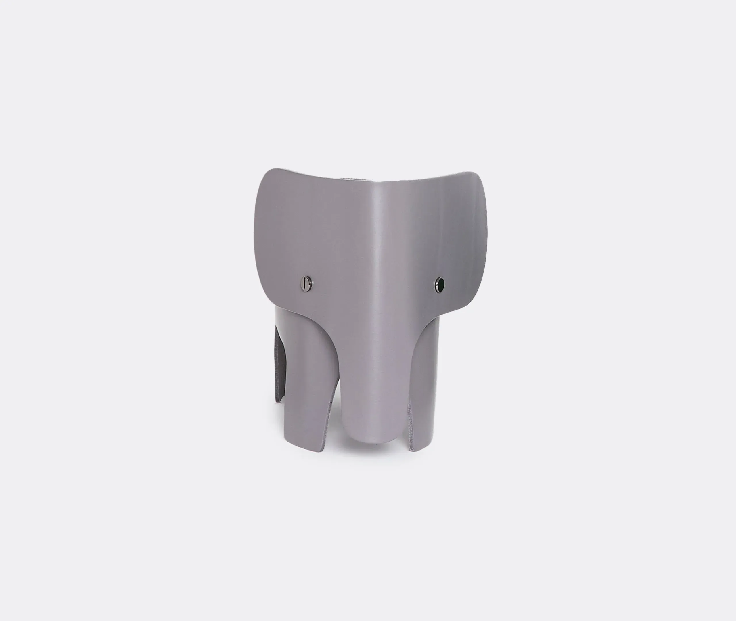 Elephant Table Lamp with Dimmer - Grey, Leather