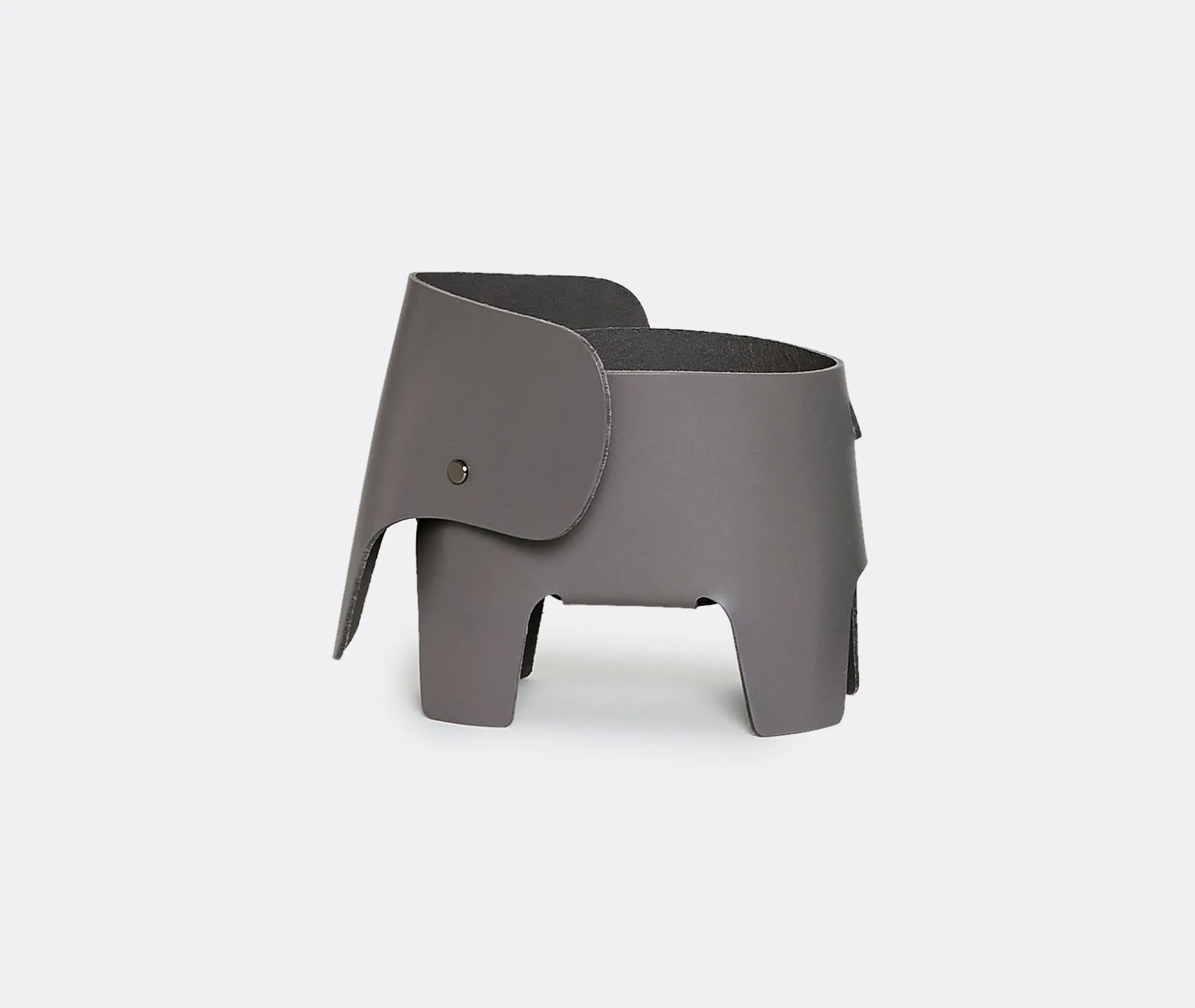 Elephant Table Lamp with Dimmer - Grey, Leather image