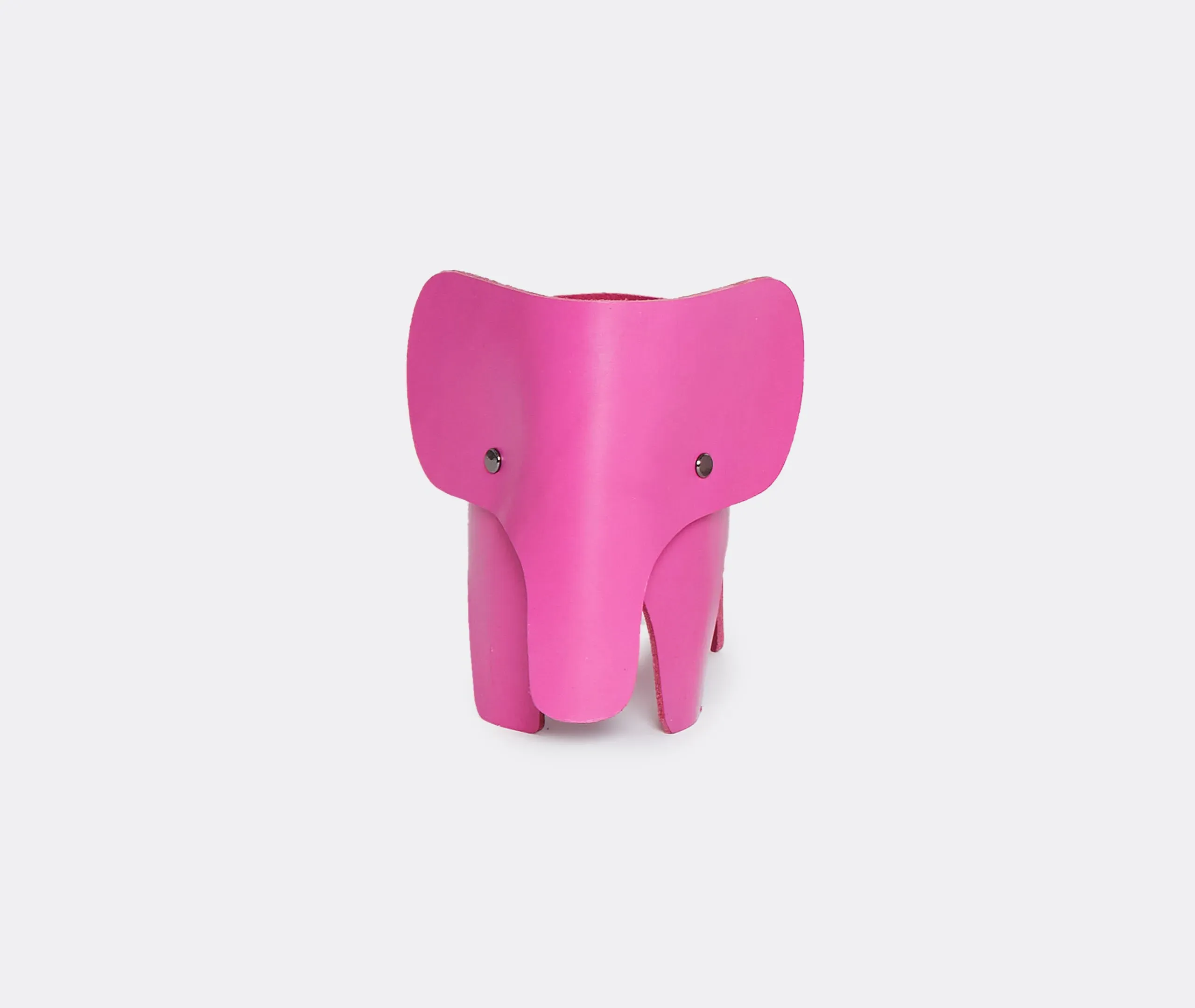 Elephant Table Lamp with Dimmer - Pink, Leather