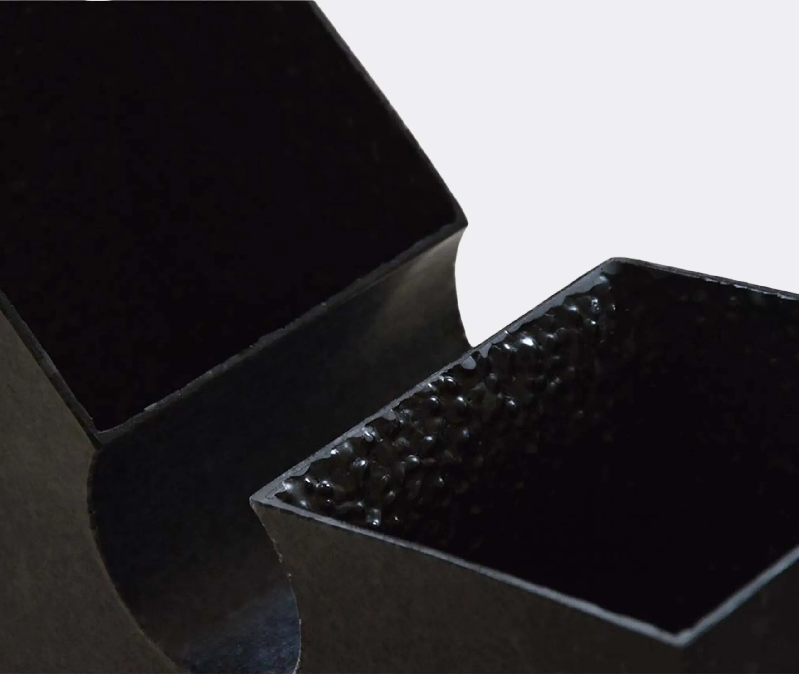 Rock Desk Bin with Compartments - Black