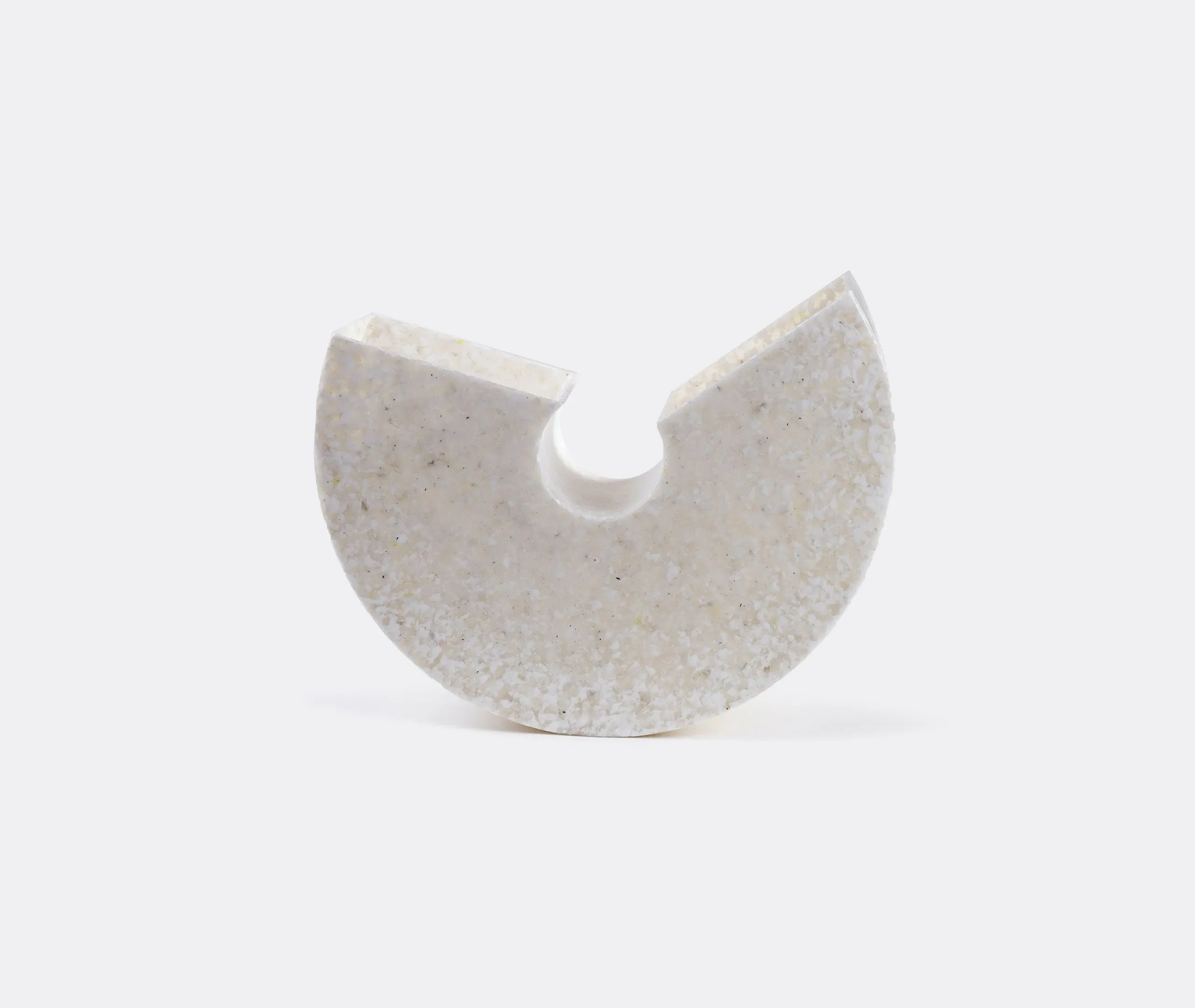 Rock Desk Bin with Compartments - White