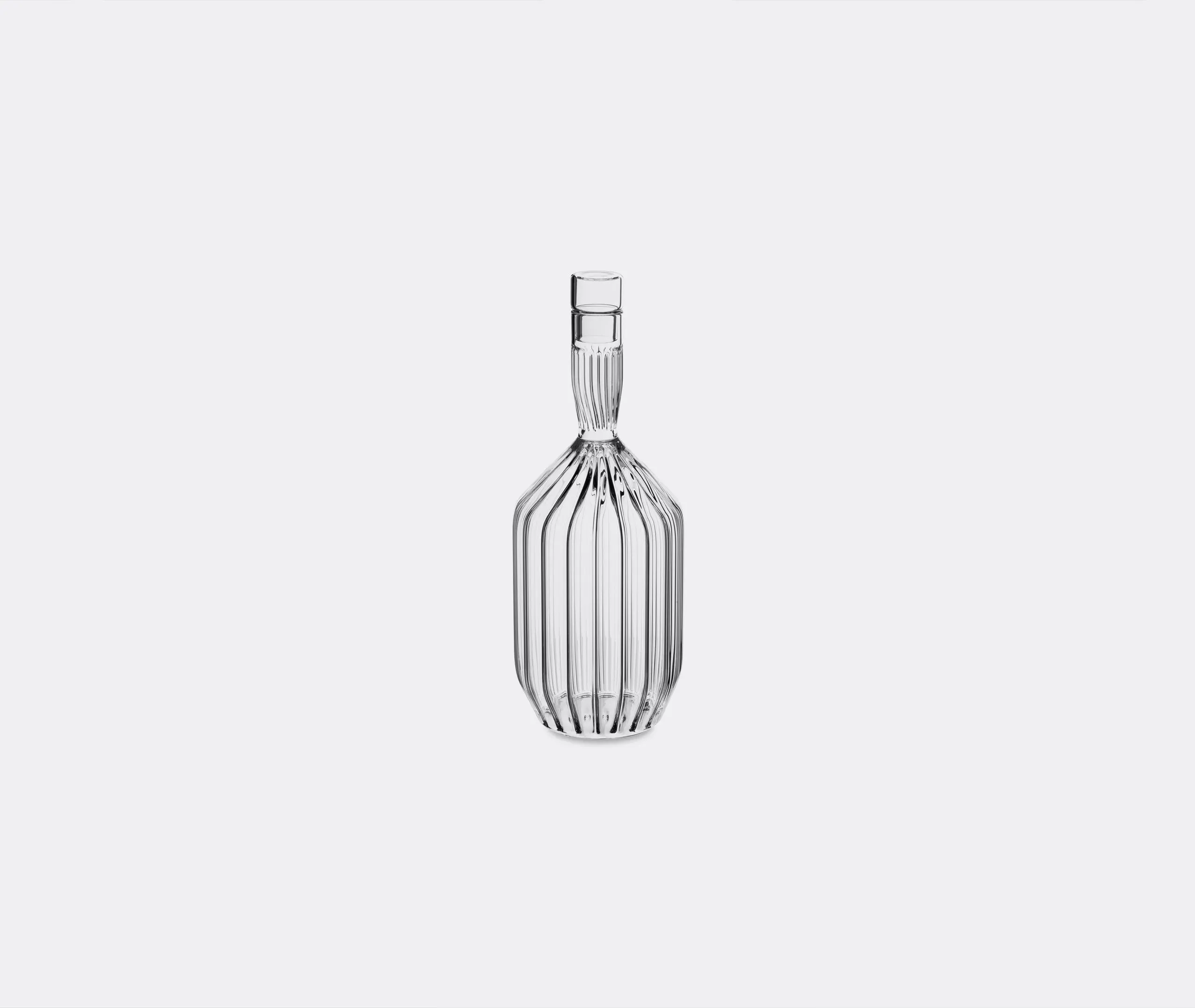 Fluted Glass Decanter - Clear, Borosilicate image