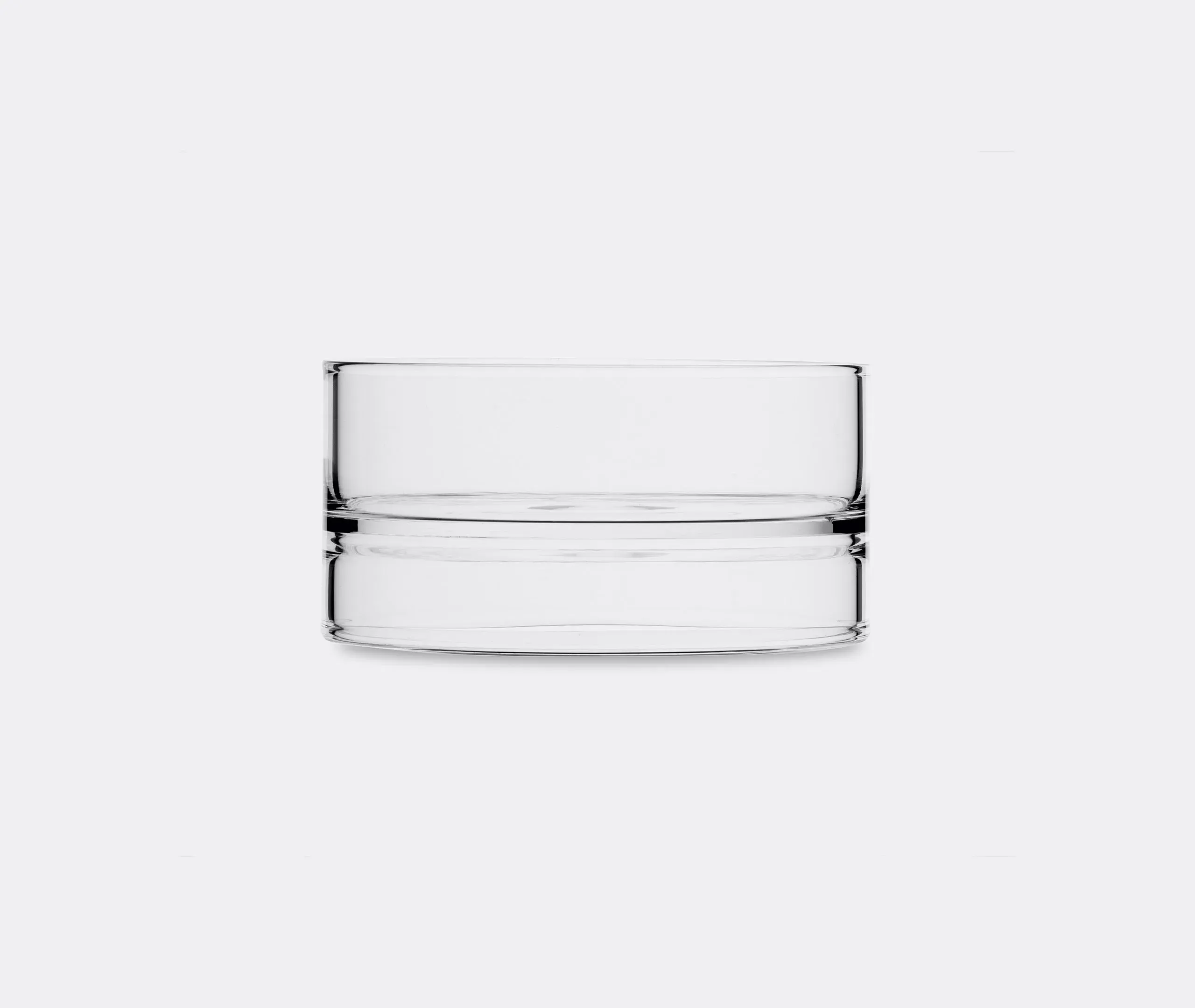 Small Bowl with Dual Vessels - Clear, Glass