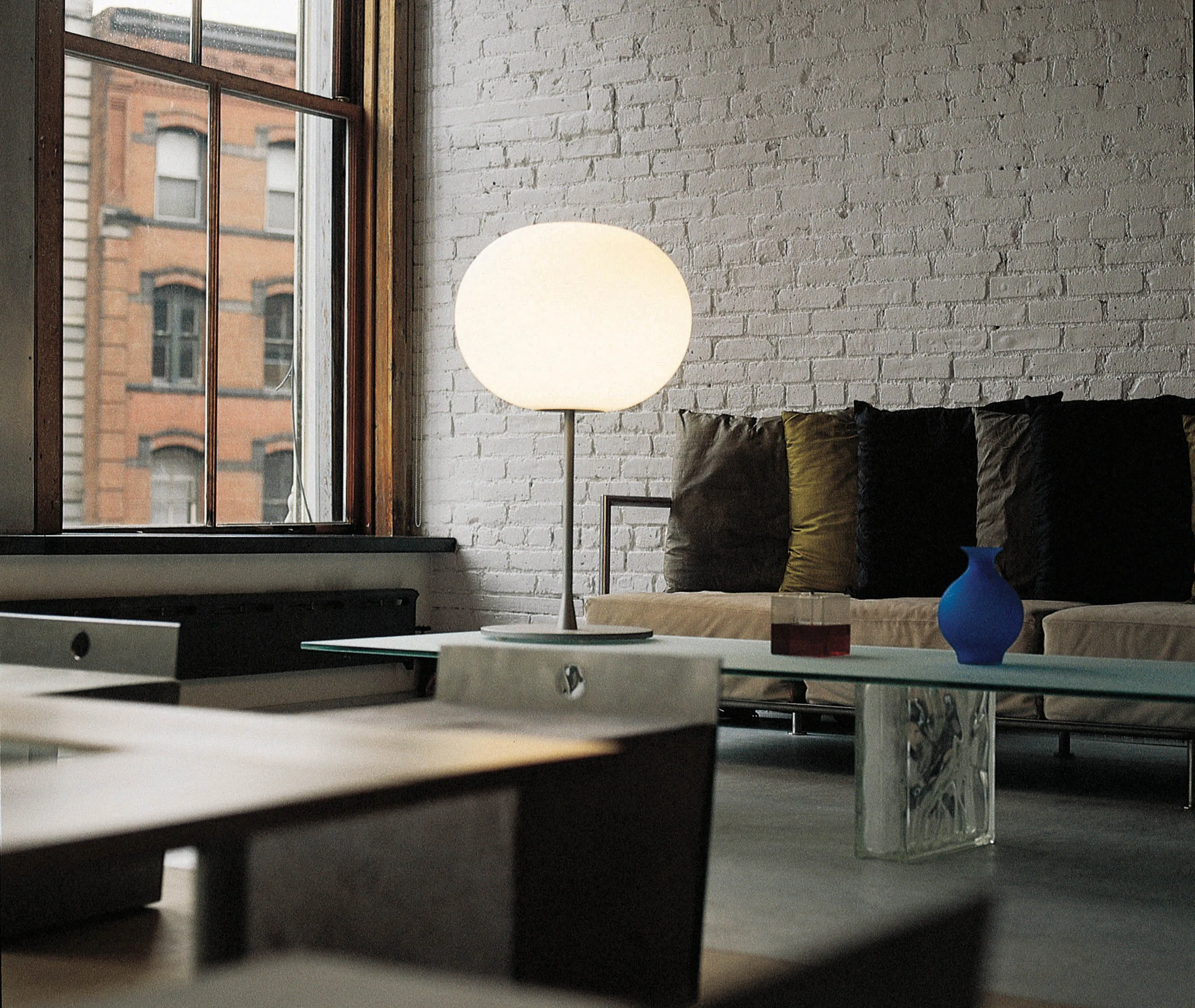 Glo-Ball Table 1 Lamp with Dimmer - Silver, Steel