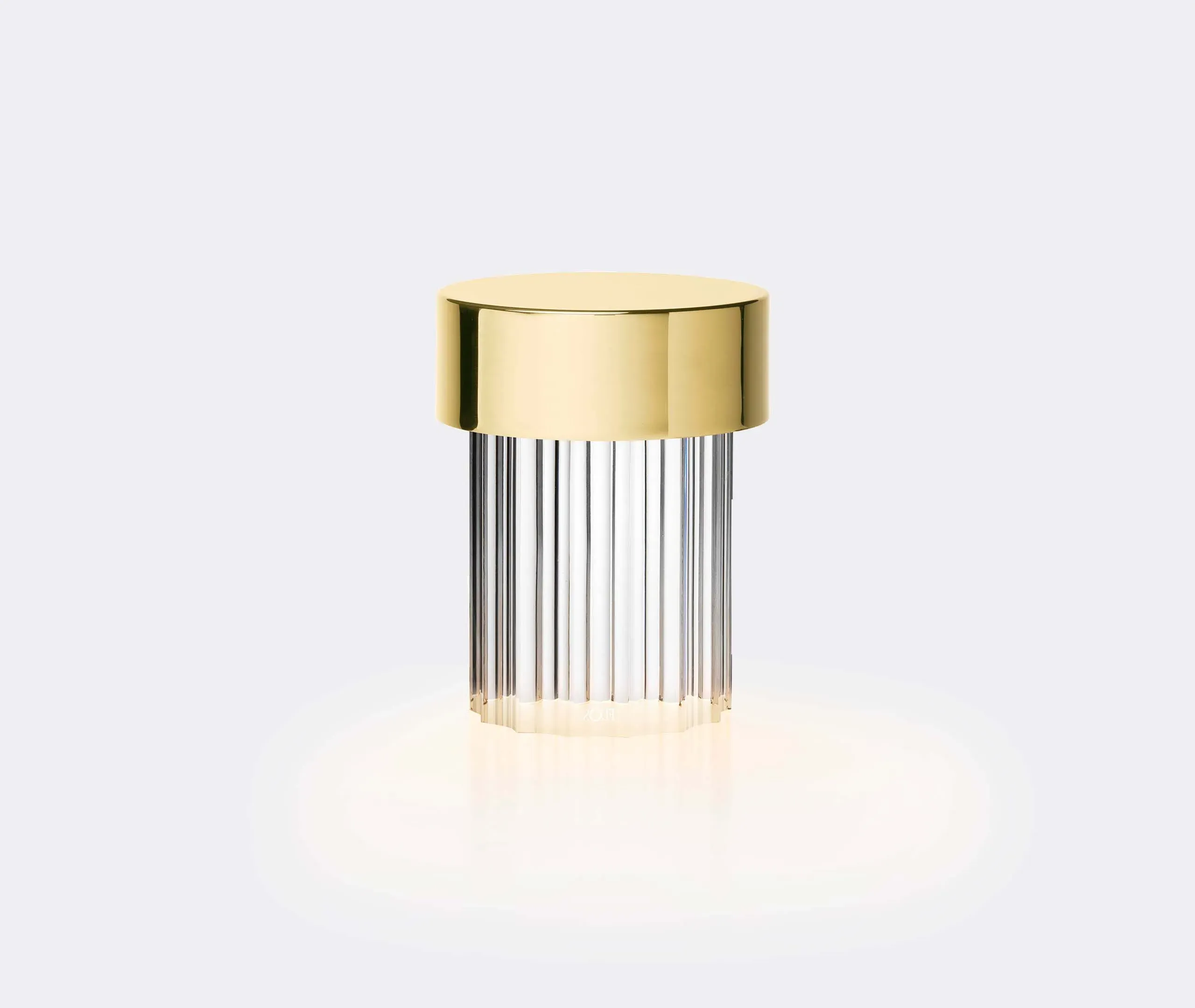Last Order Portable Lamp Fluted - Polished Brass, Crystal