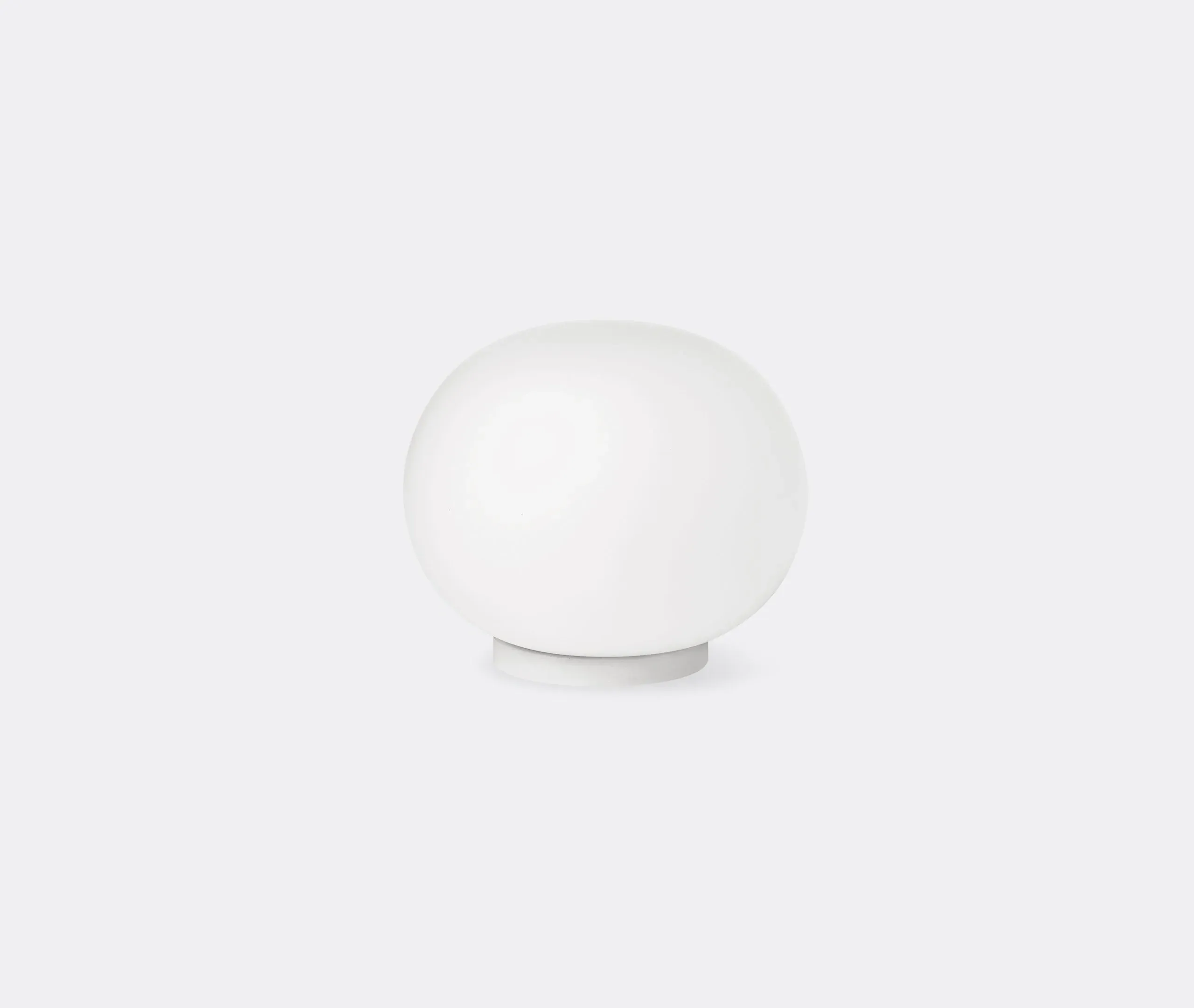 Mini Glo-Ball Table Lamp UK Plug - White, Opaline Glass