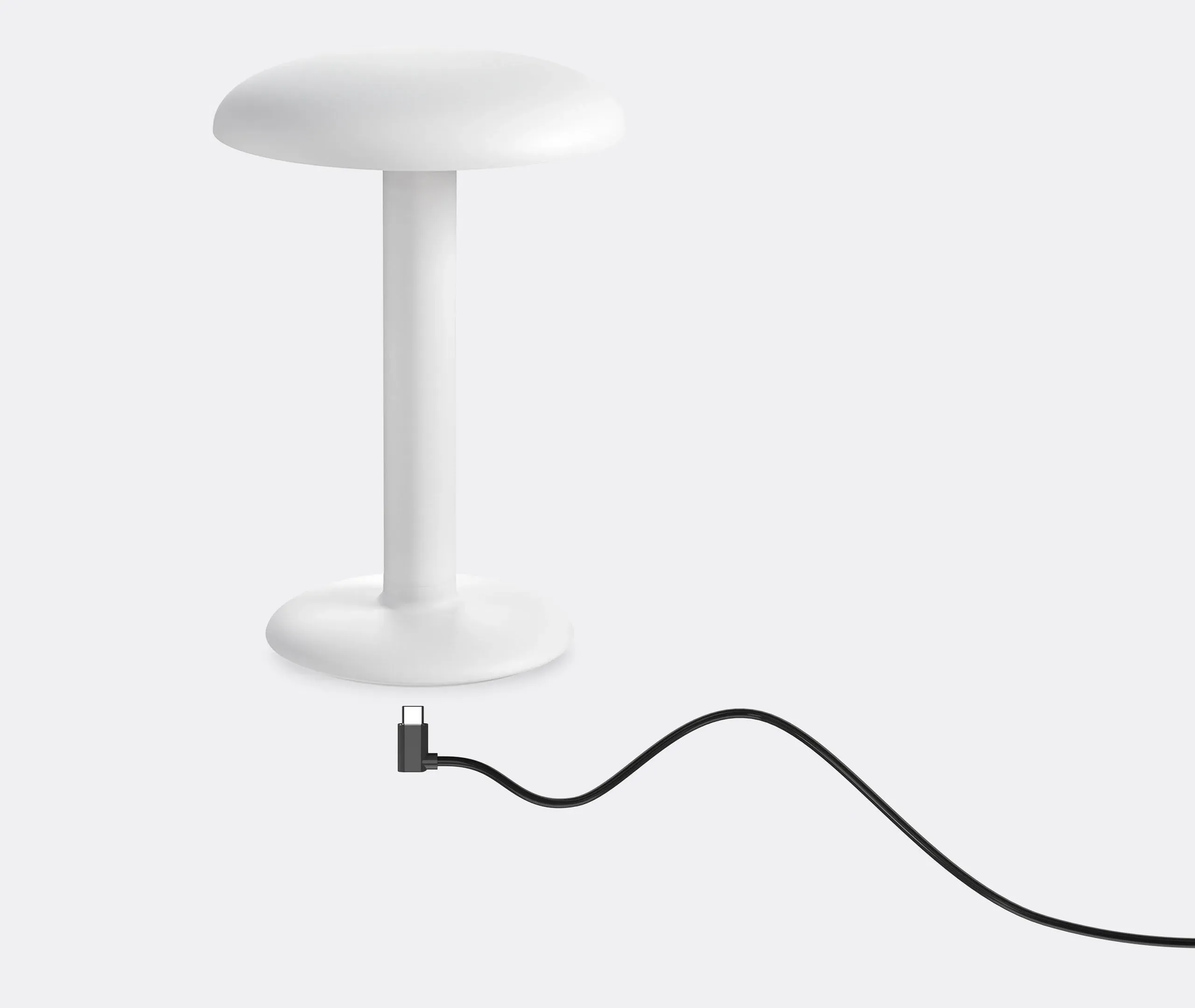 Portable Table Lamp with Battery - White, Aluminum