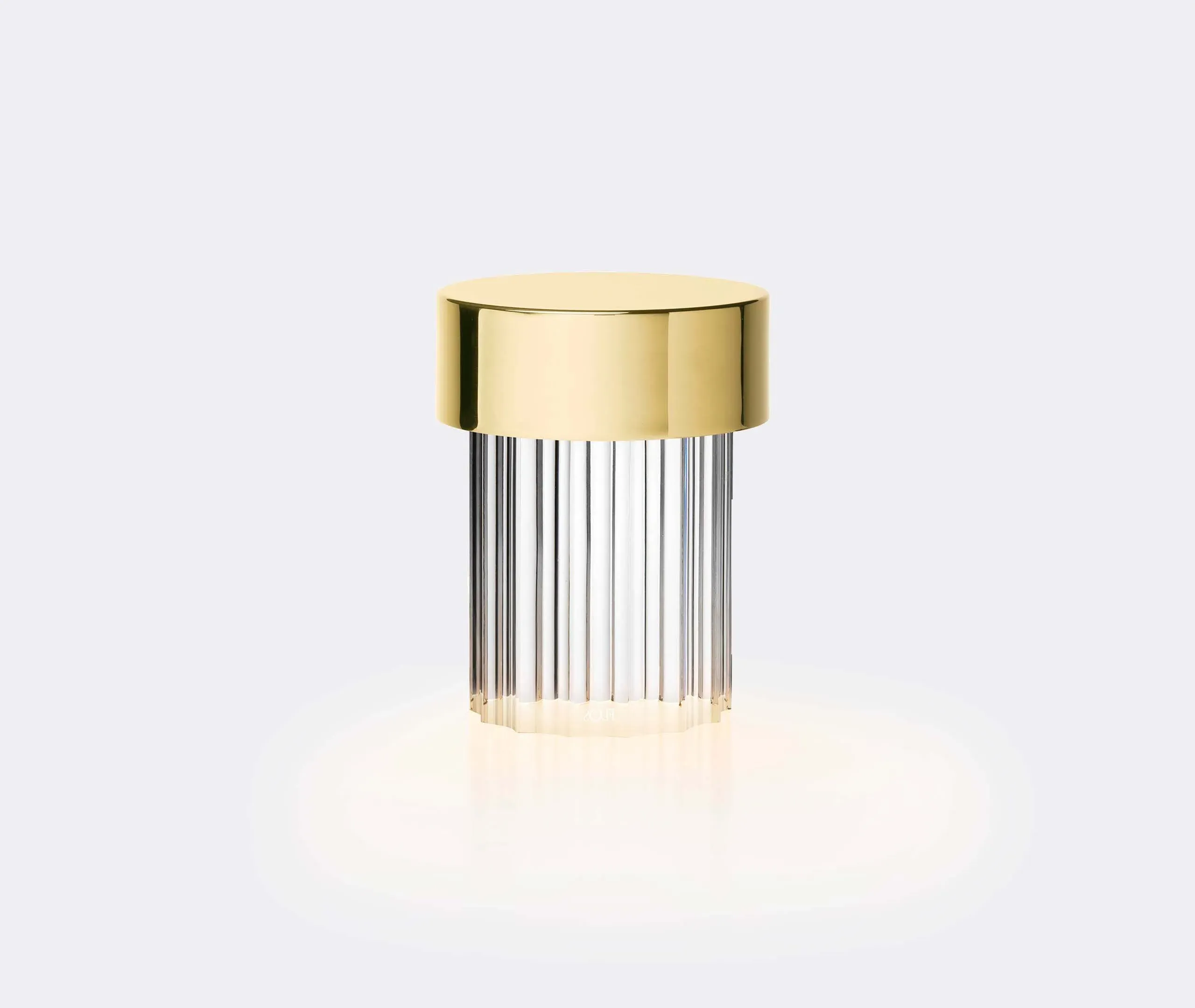 Portable Table Lamp with Dimmer - Brass, Crystal