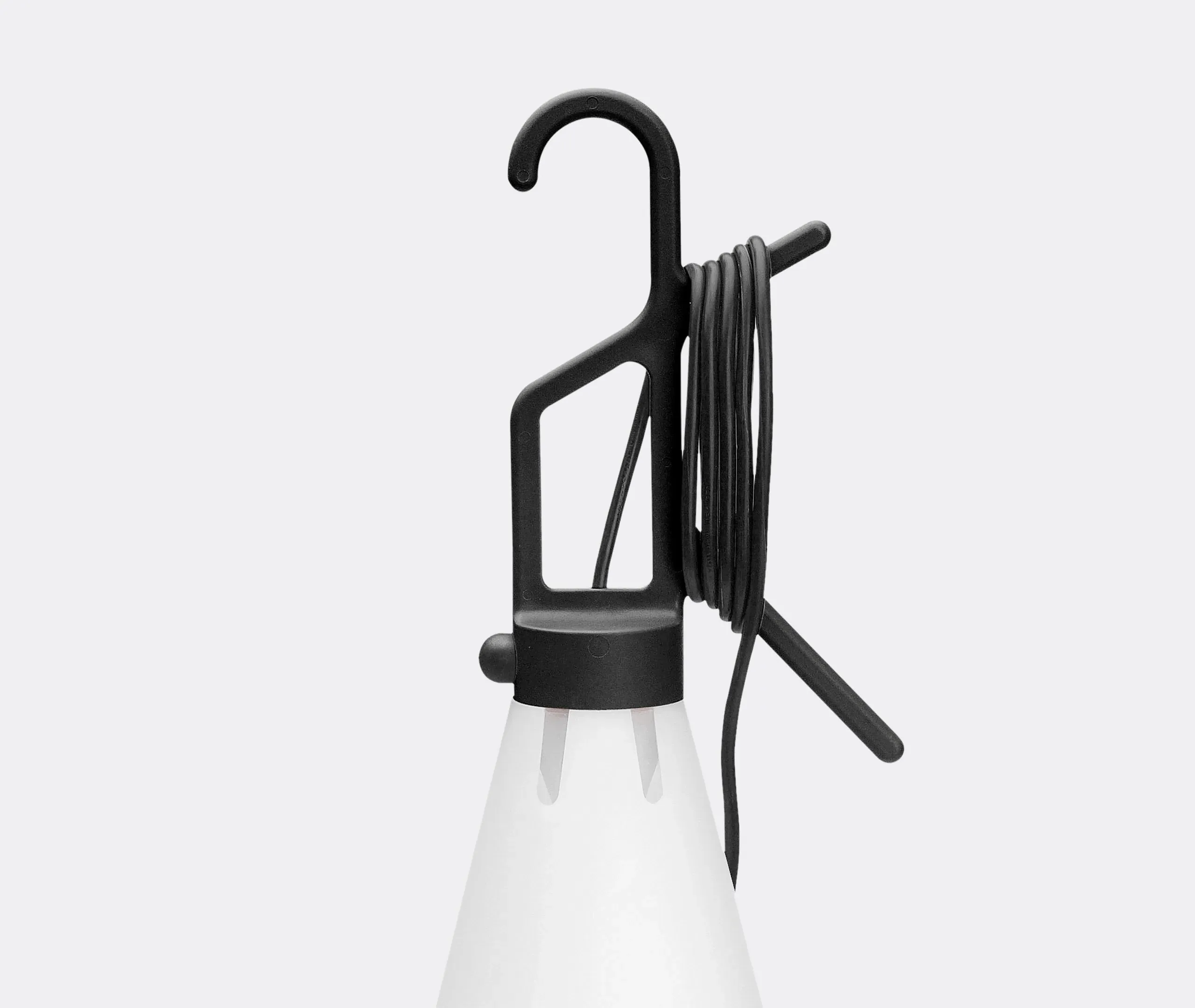 Sculptural Table Lamp with Hook - Black, Polypropylene