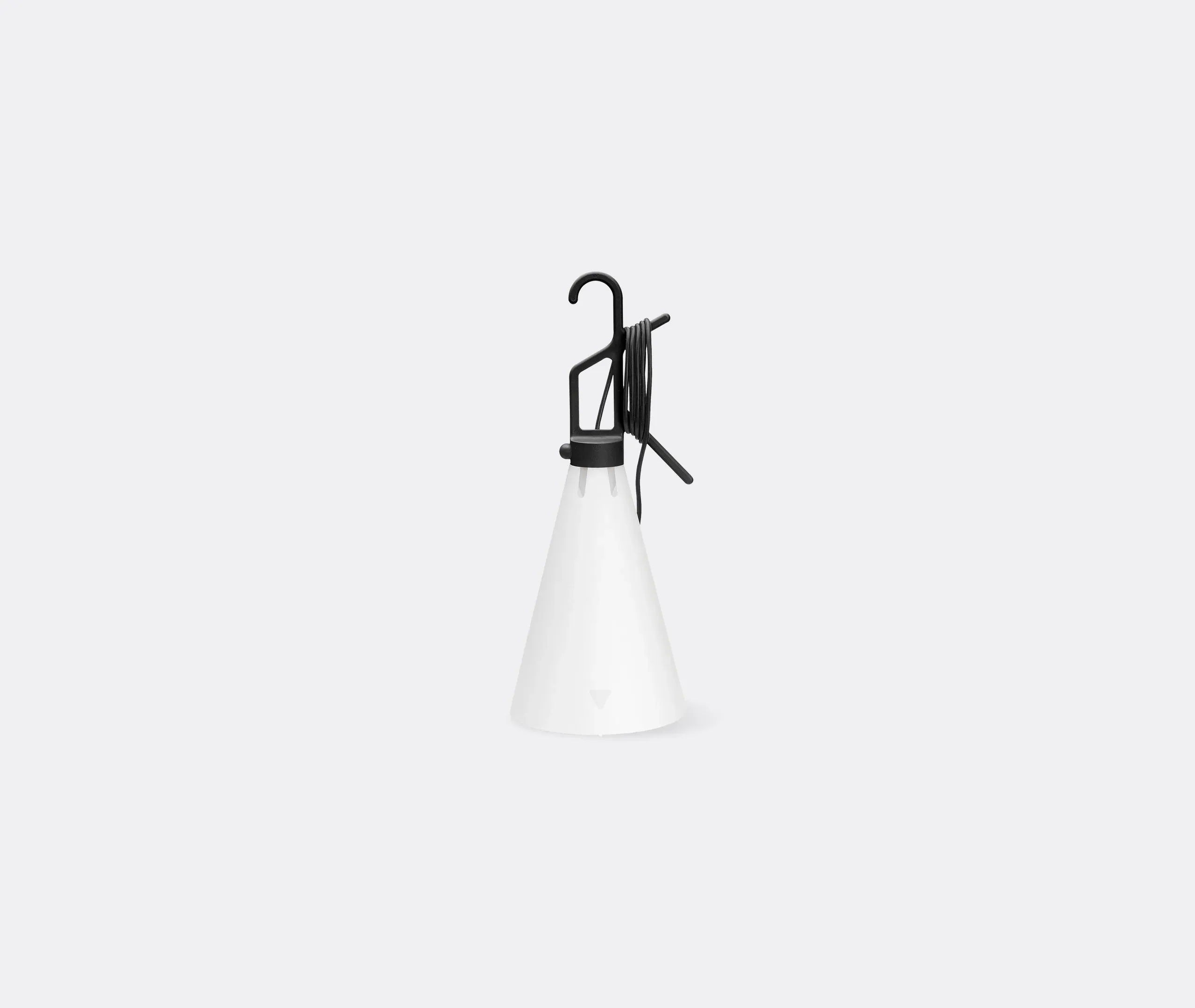Sculptural Table Lamp with Hook - Black, Polypropylene image