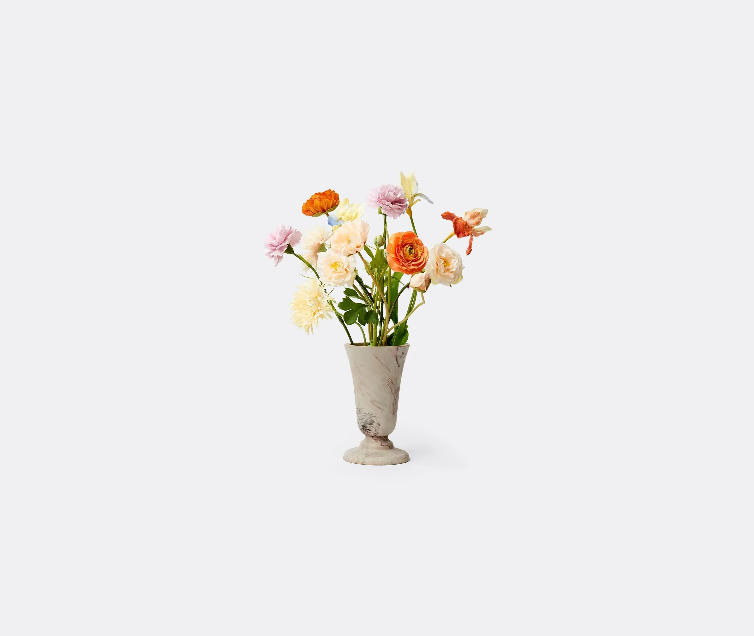 Blue Iris and Orange Rose Mix Bouquet Set of Twelve - Multicolour product