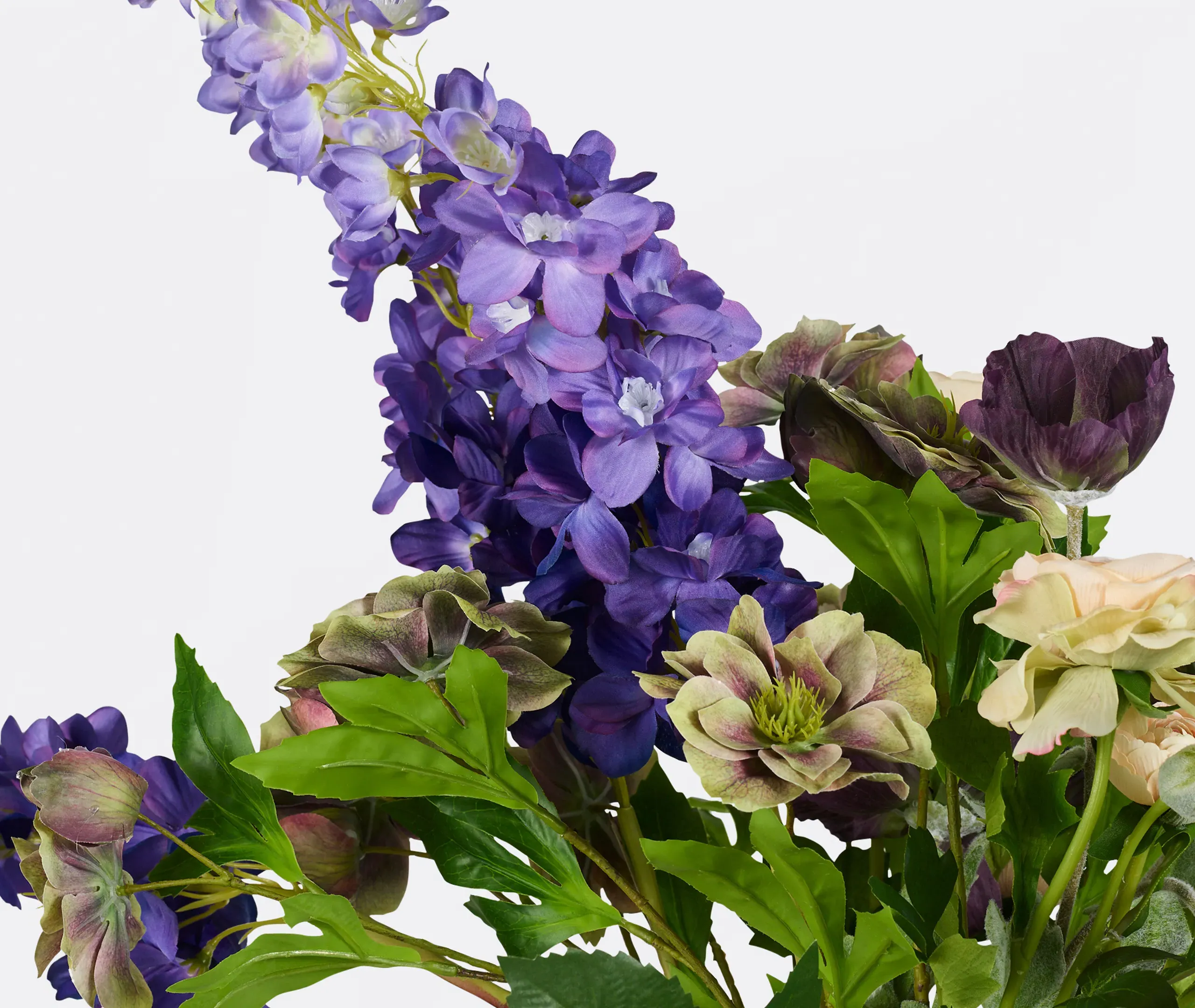 Purple Deluxe Mix Artificial Bouquet Set of 15 - Multicolour alternate view