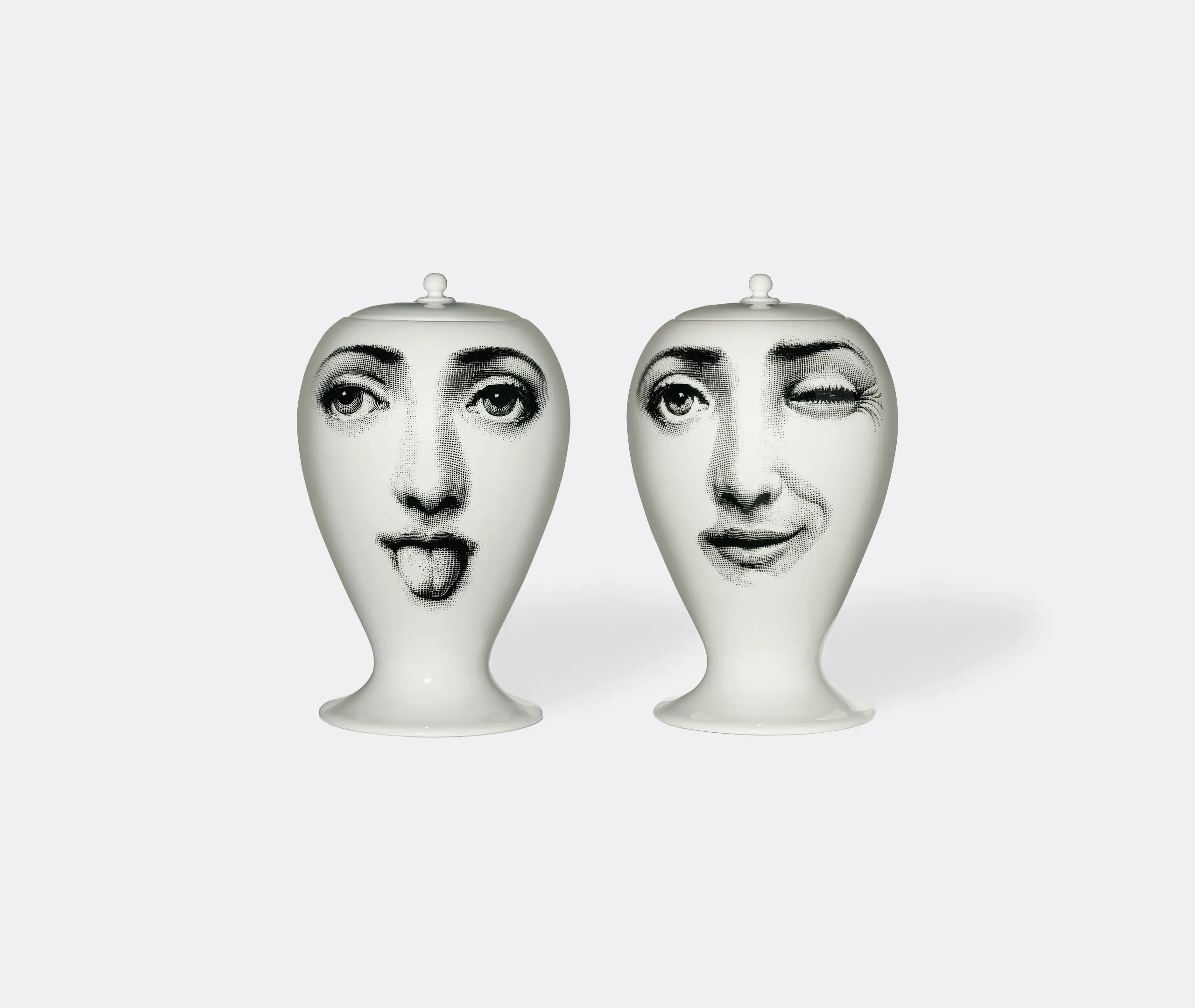 Antipatico Vase - Black And White, Porcelain