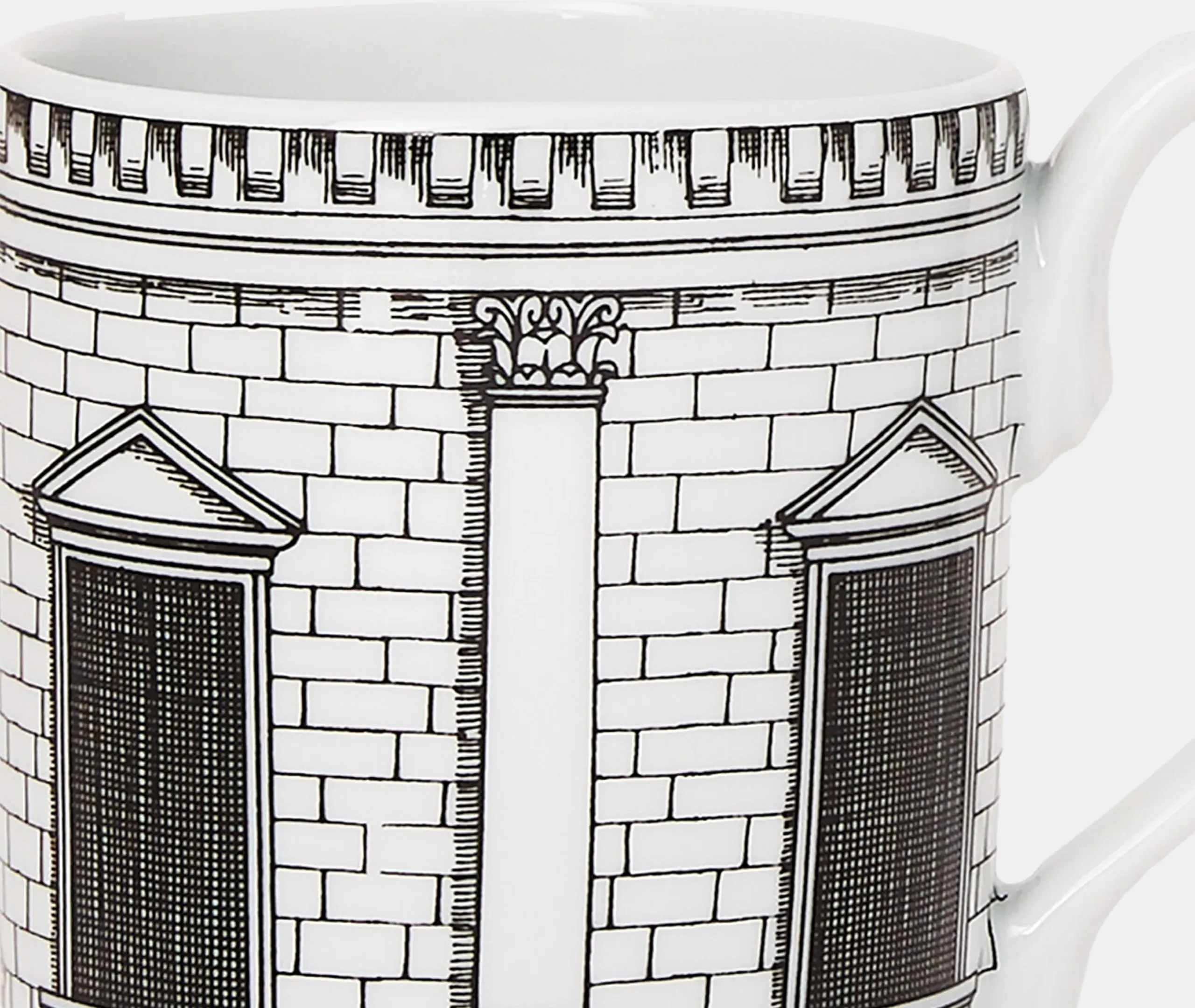 Architectural Mug - Black and White, Porcelain