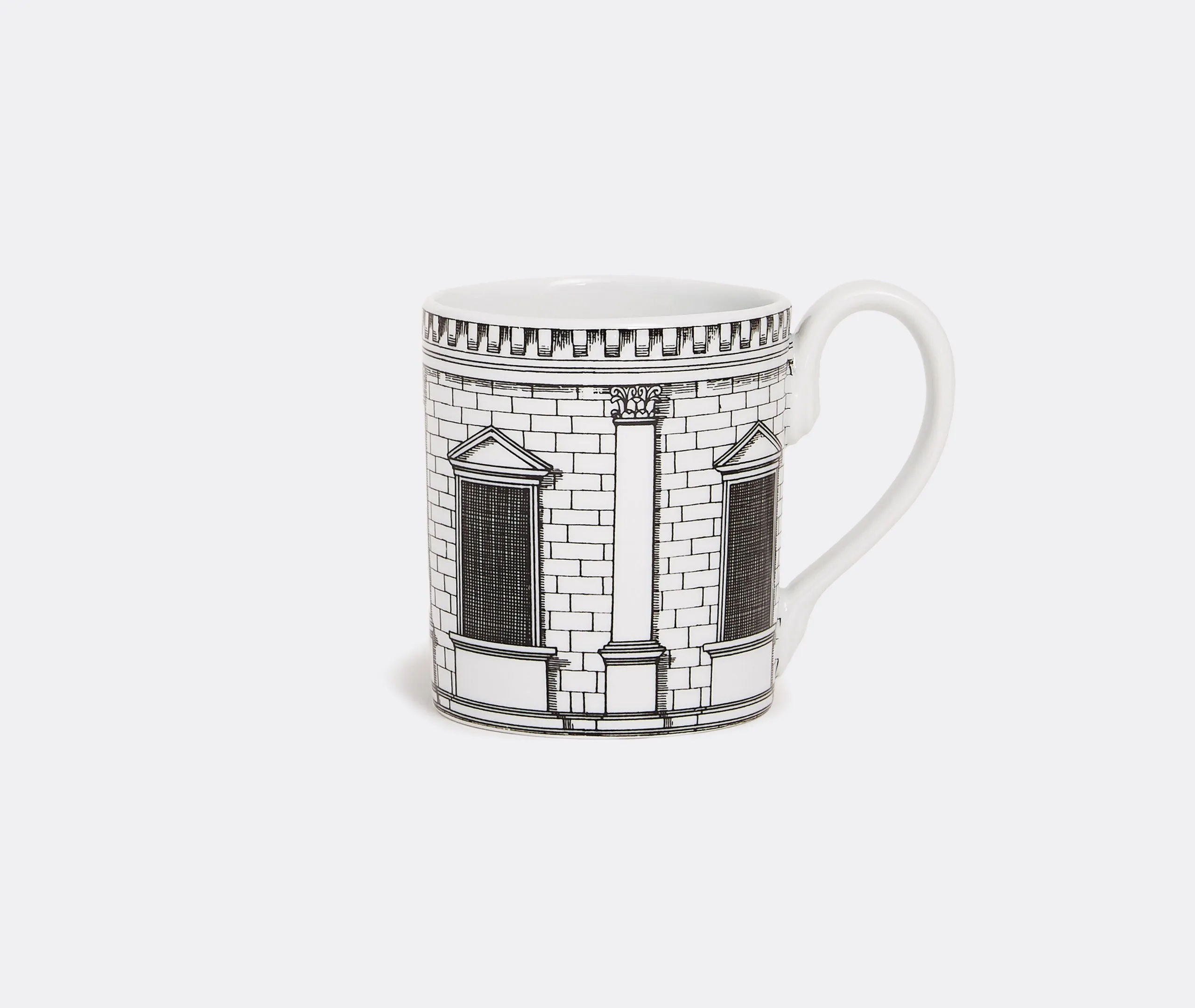 Architectural Mug - Black and White, Porcelain