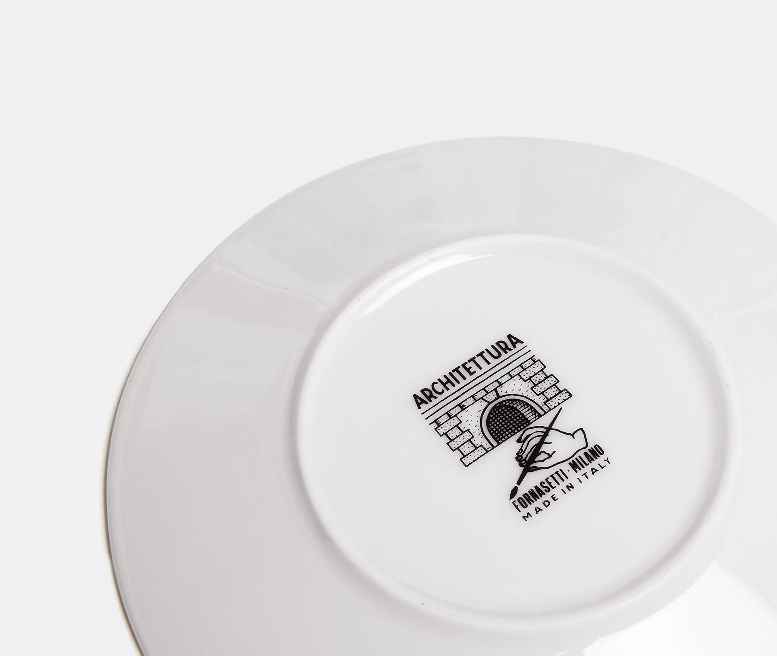 Architettura Teacup and Saucer Set of 6 - Black and White