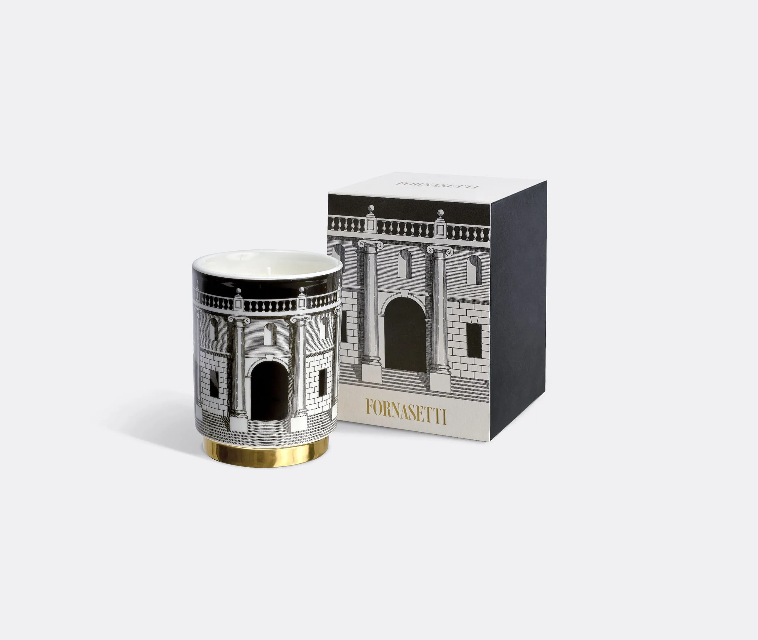 Casa Con Colonne Scented Candle - Gold/Black/White