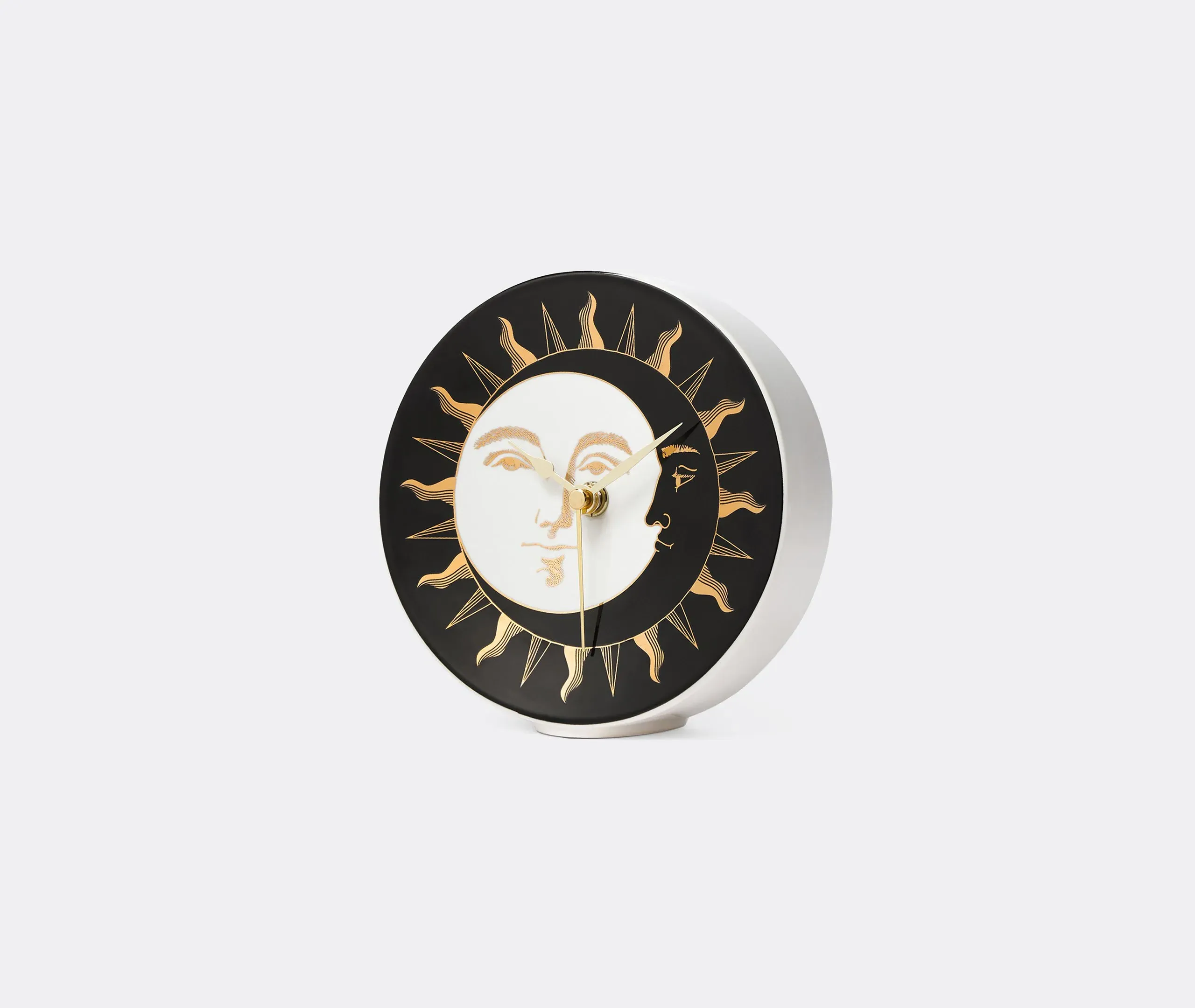 Desk Clock with Gold Hands - Multi, Ceramic