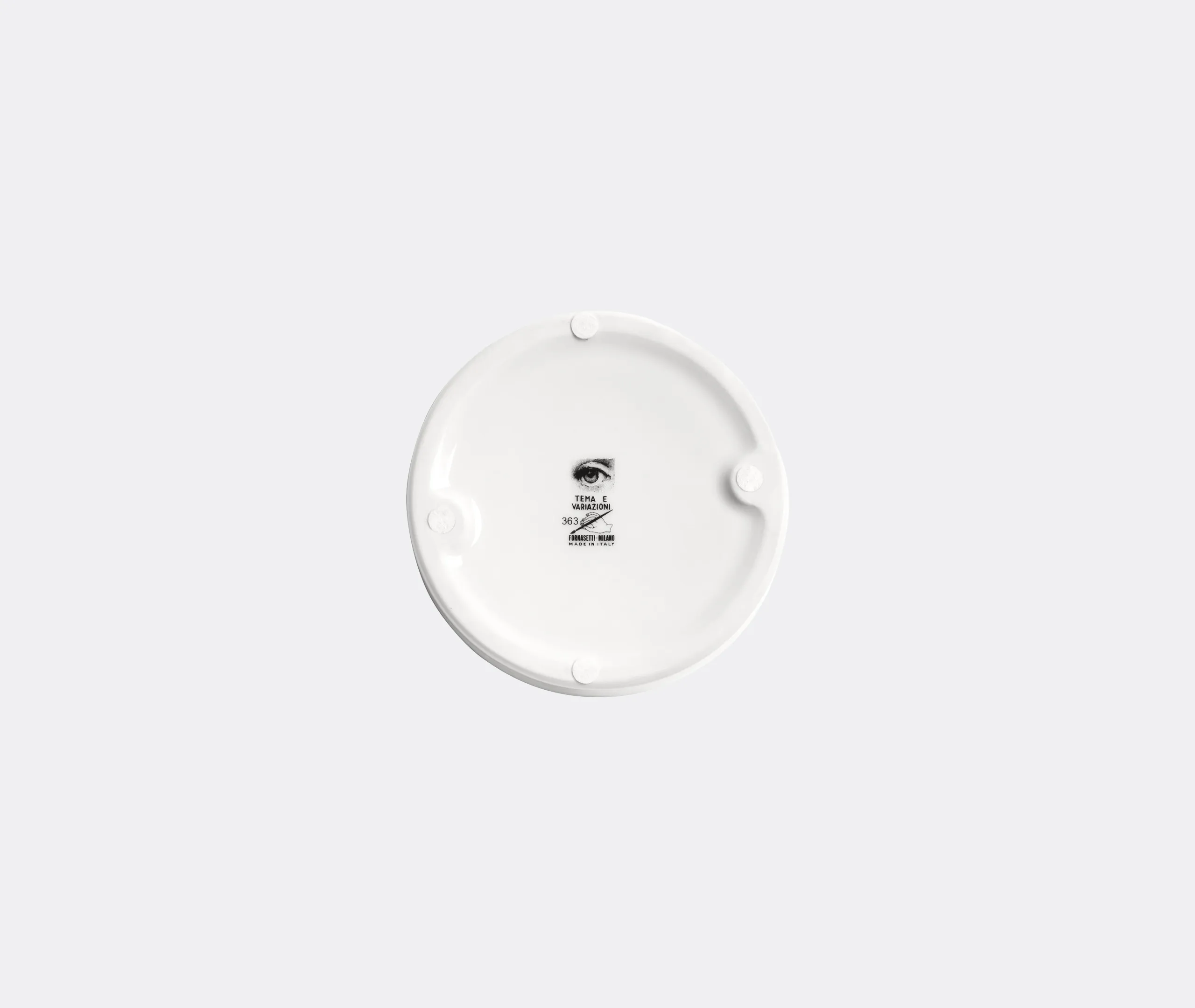 Fornasetti Tema e Variazioni N.363 Round Ashtray - Black & White, Porcelain alternate view