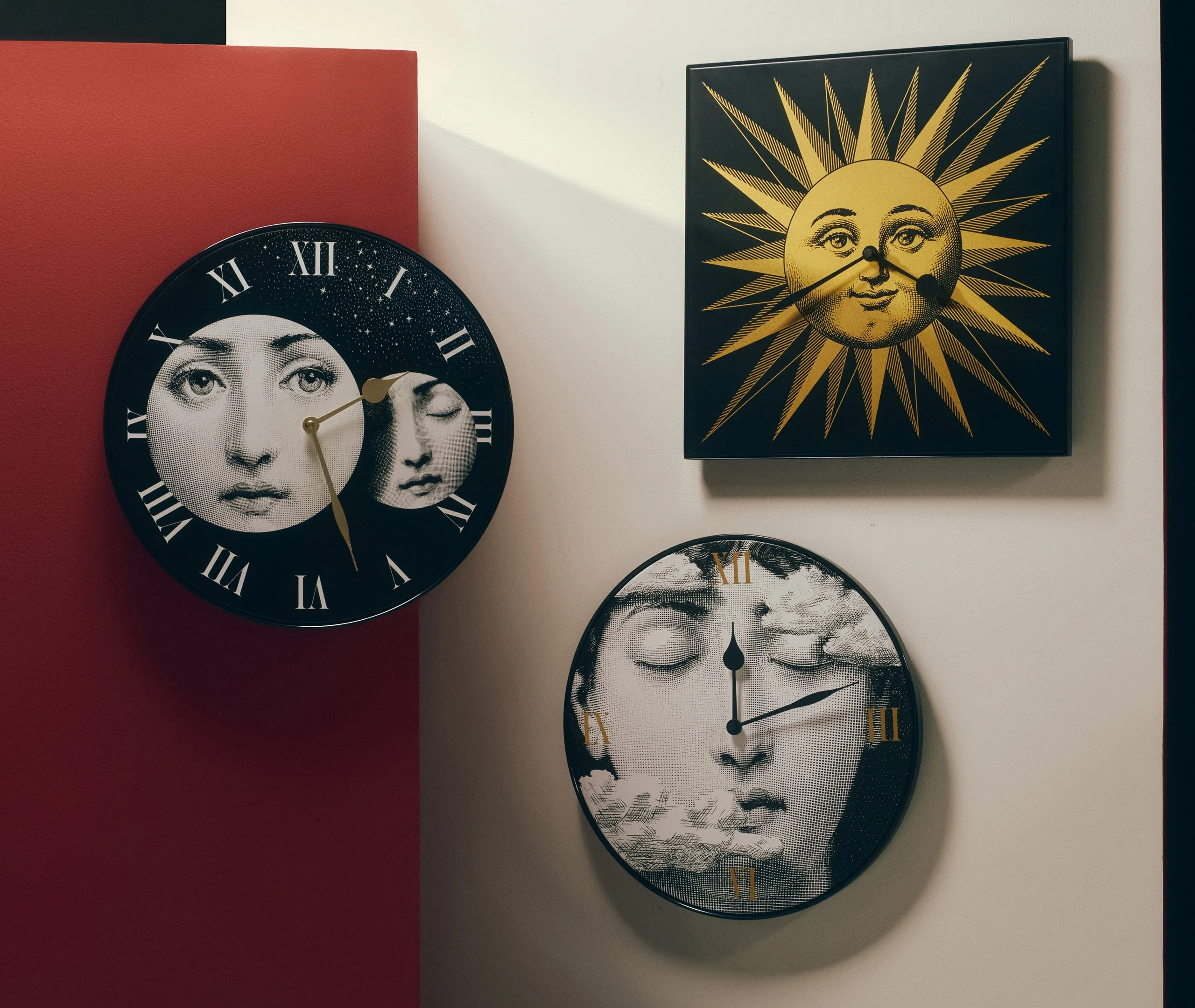 Hand-Decorated Wall Clock - Multi, Mixed Materials