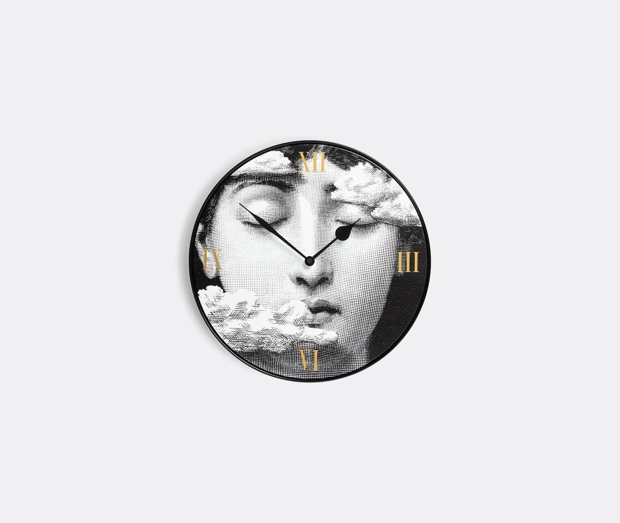 Hand-Decorated Wall Clock - Multi, Mixed Materials