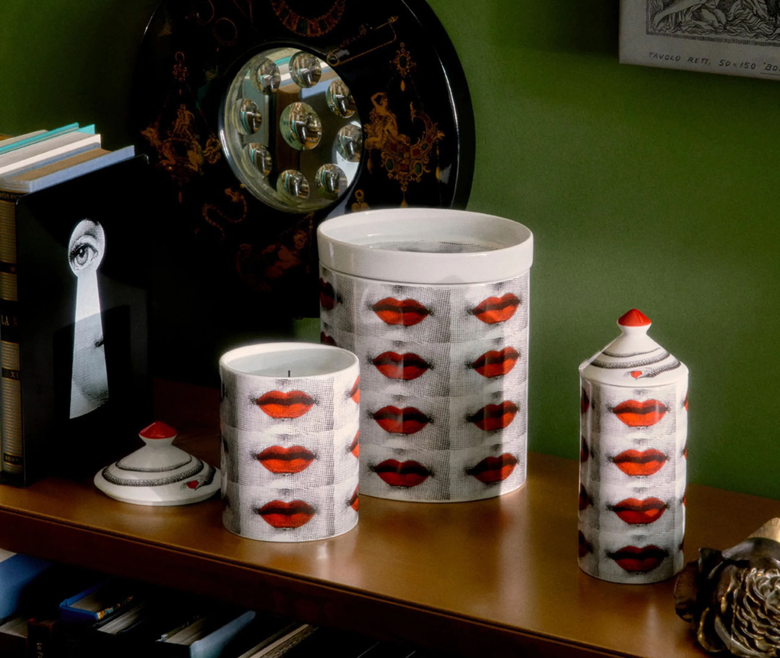 Large Scented Candle Bocche Decor - Multicolour