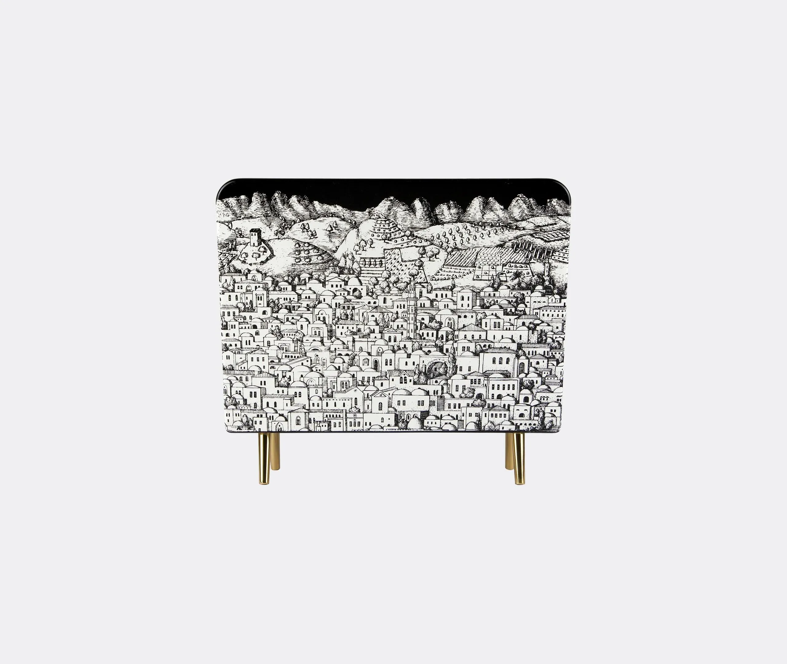 Magazine Rack with Gold Hardware - Multicolor image