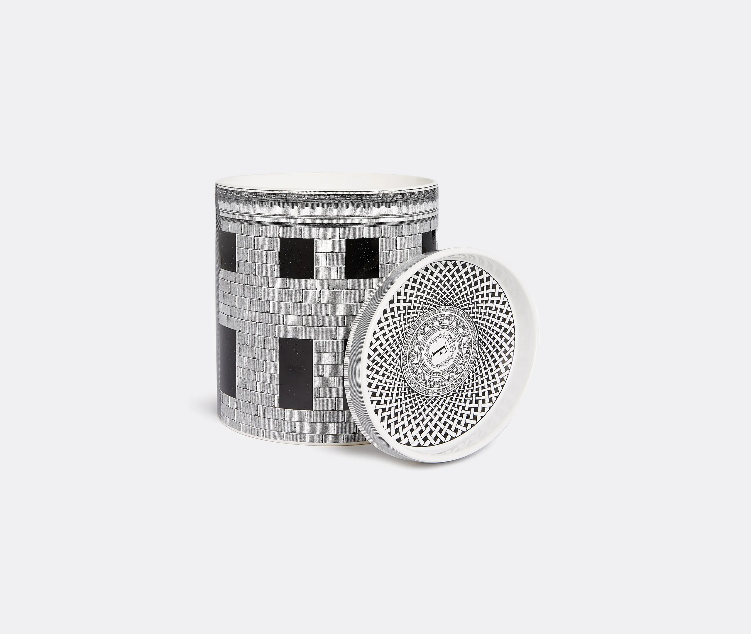 Nel Mentre Architettura Scented Candle - Black And White, Porcelain