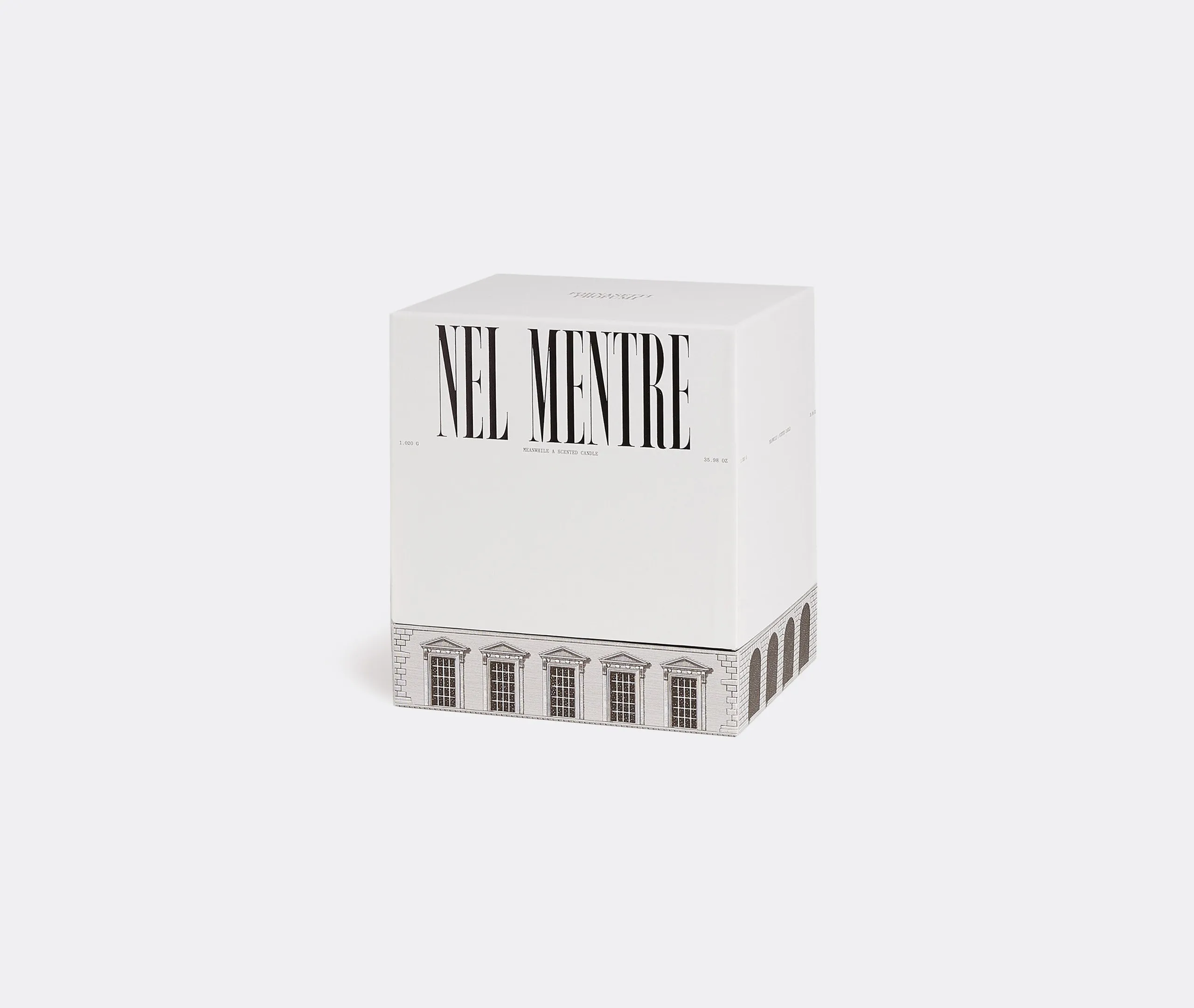 Nel Mentre Architettura Scented Candle - Black And White, Porcelain