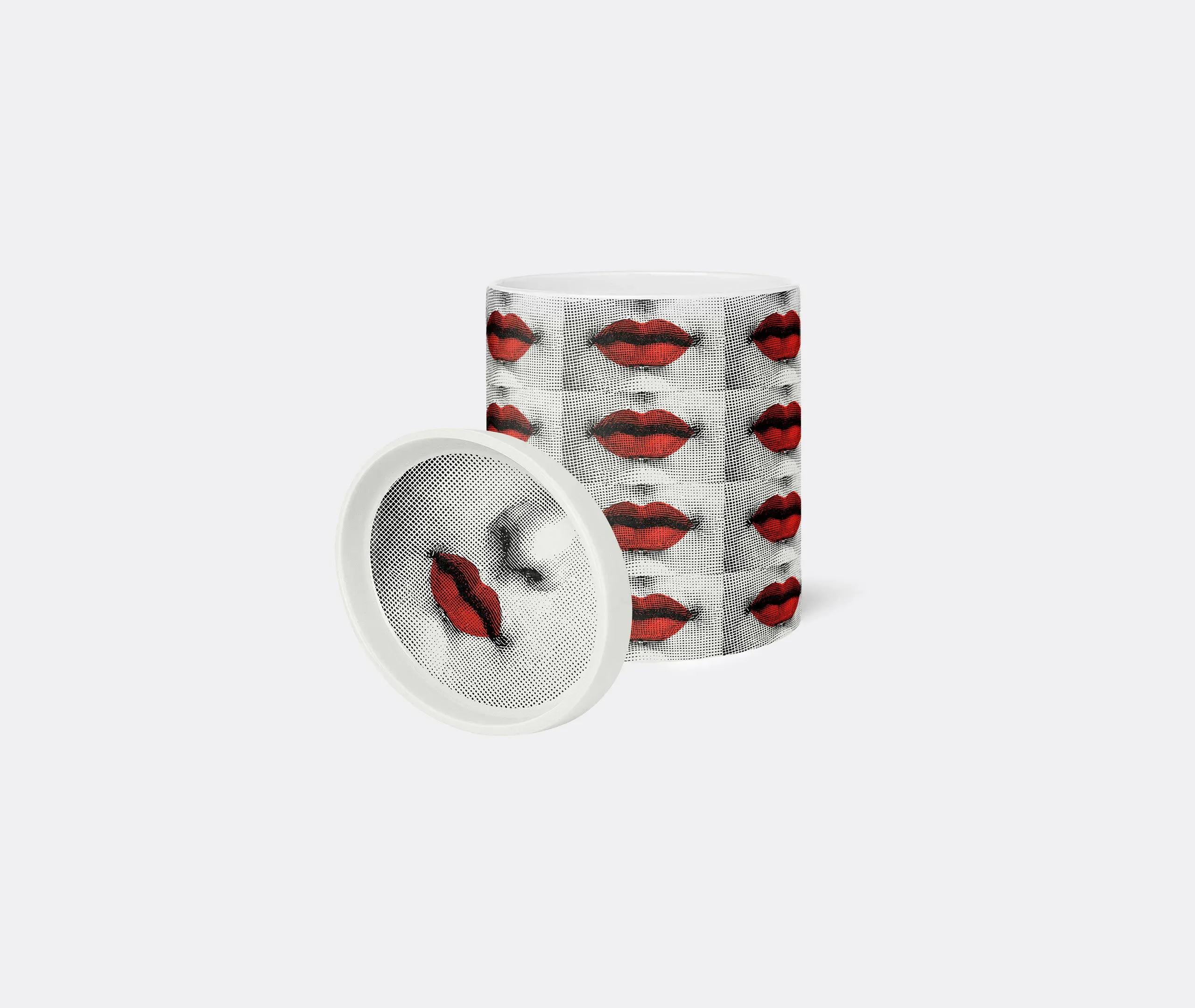 Nel Mentre Scented Candle Bocche Decor - Multicolour, Porcelain