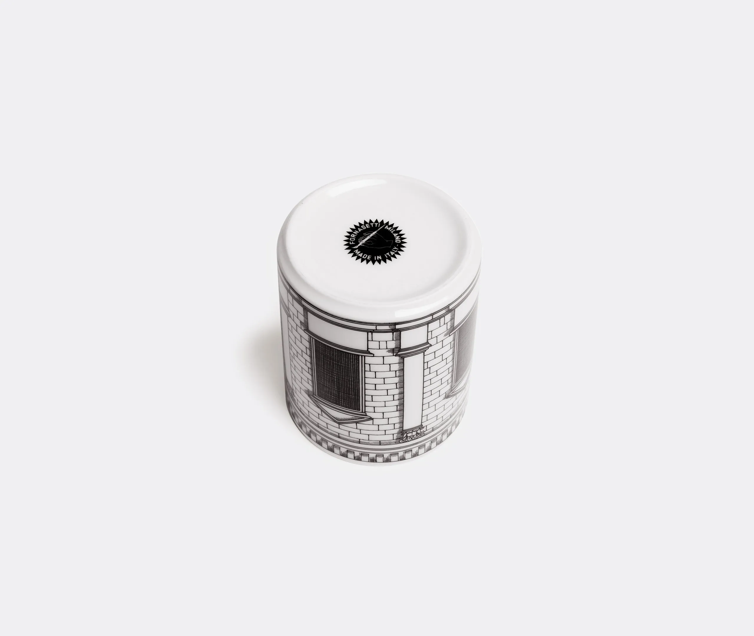 Pencil Holder with Architectural Print - Black