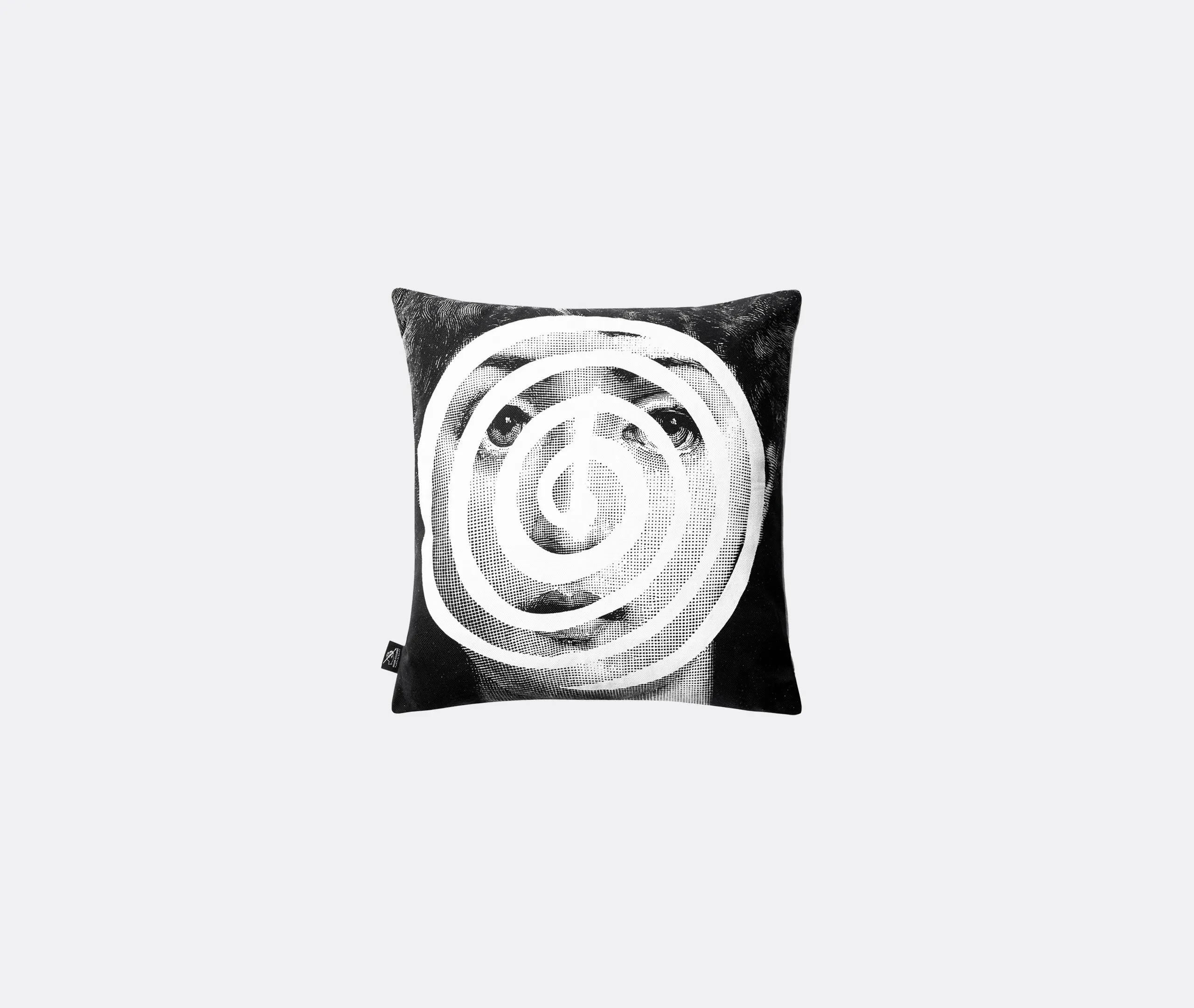 Reversible Cushion with Face Design - Black image