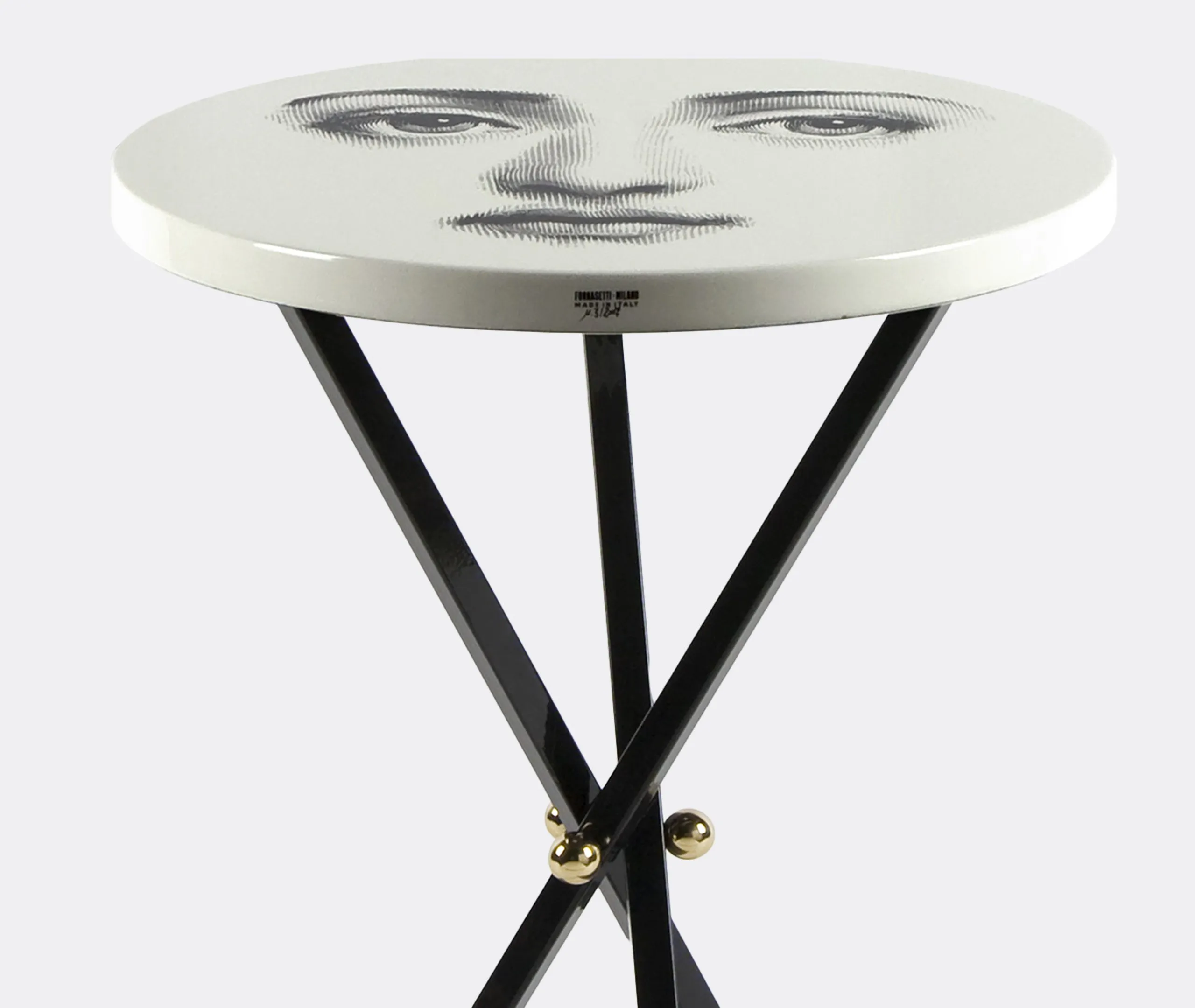 Round Coffee Table with Art Print - Multicolor, Wood