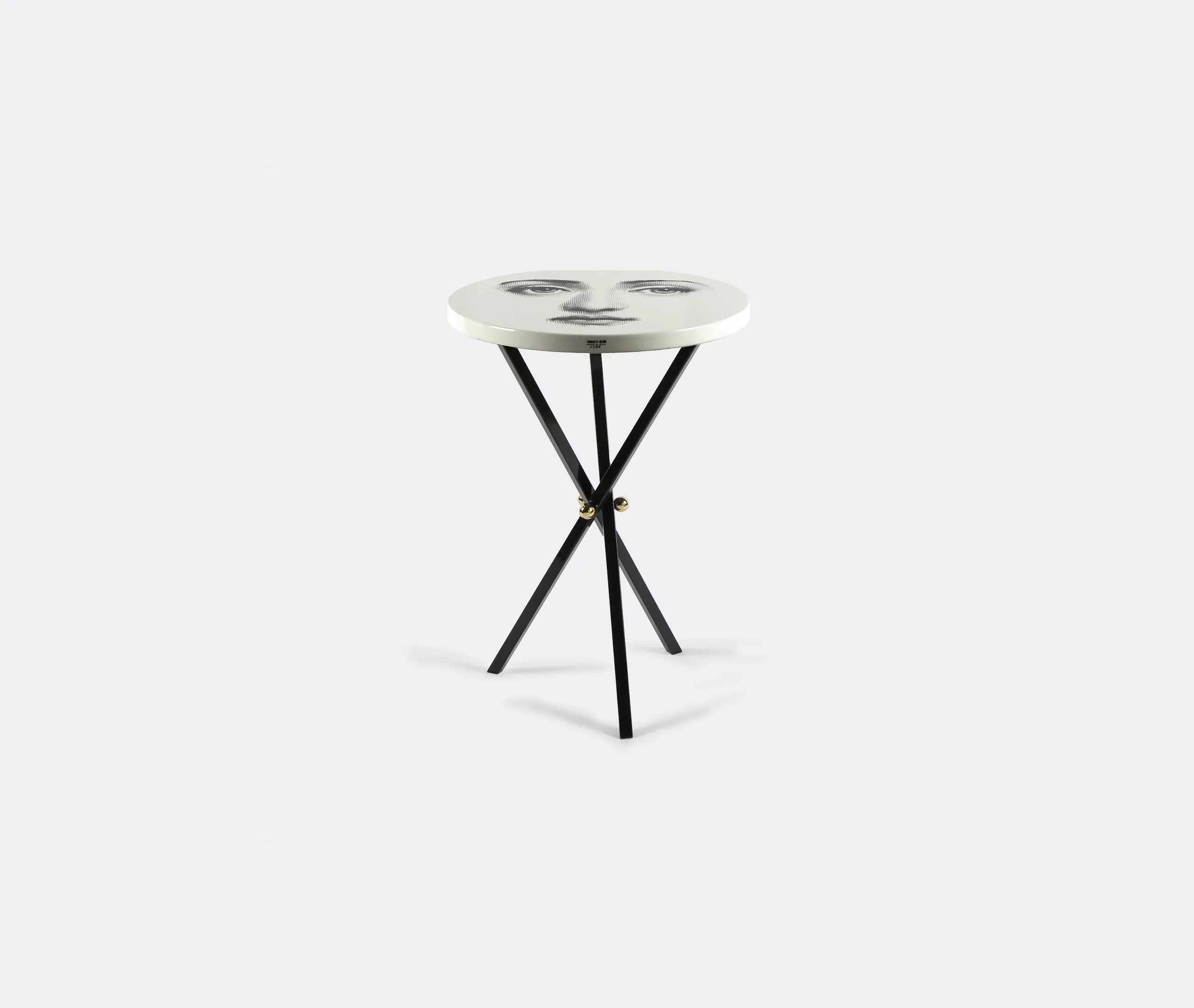 Round Coffee Table with Art Print - Multicolor, Wood