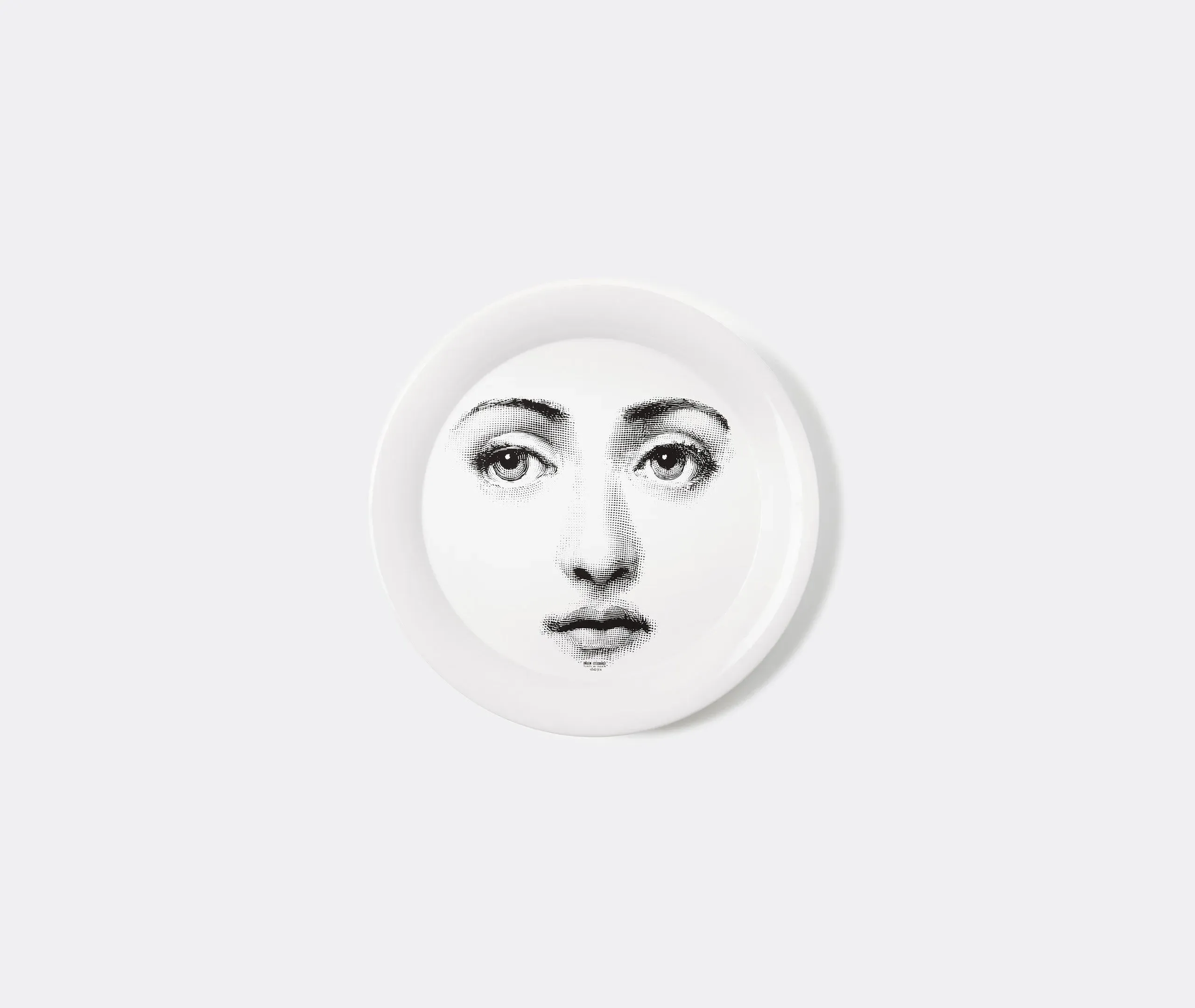 Round Serving Tray with Stand - Multicolor, Wood image