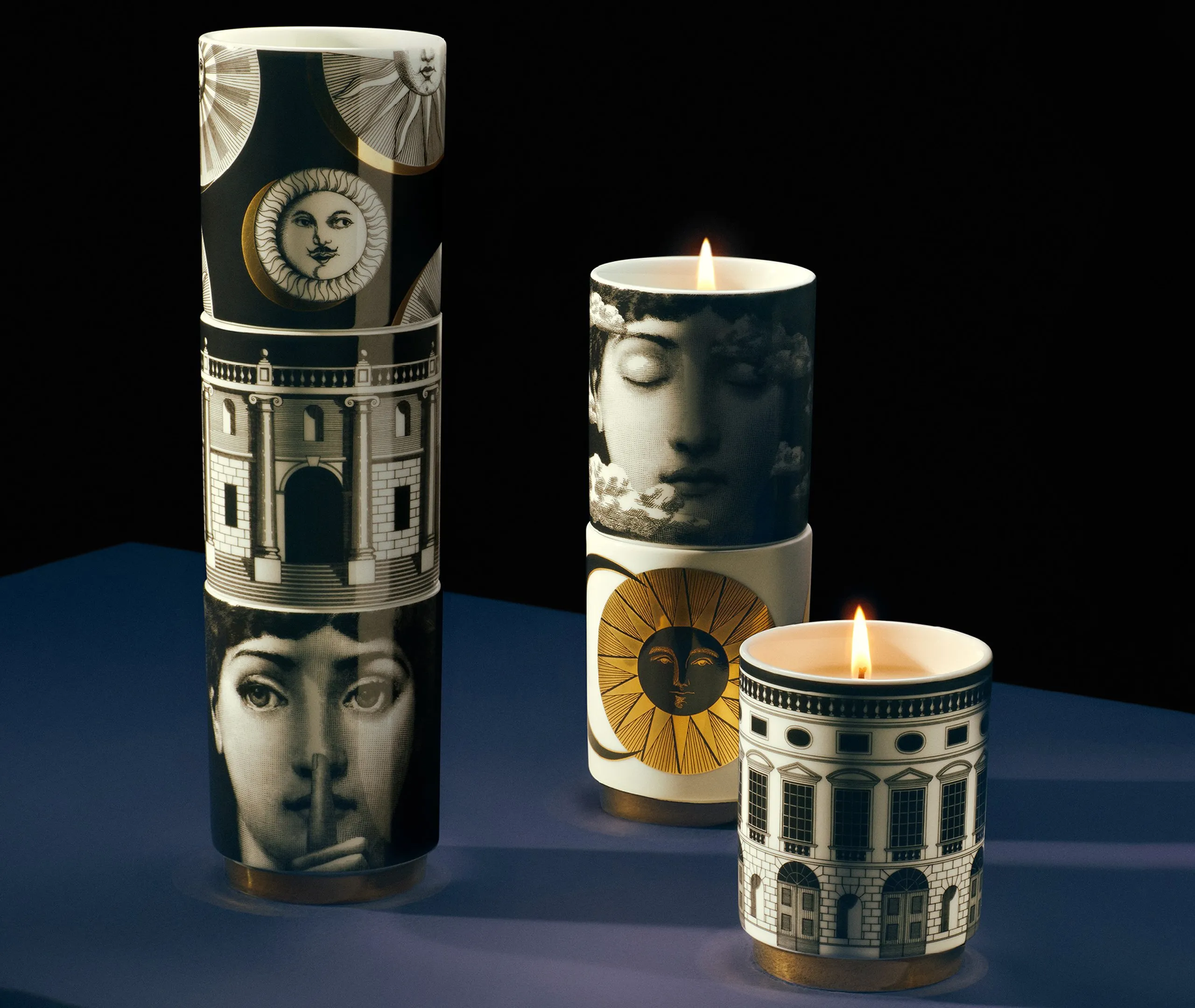 Scented Candle with Gold Finish - Multi, Ceramic