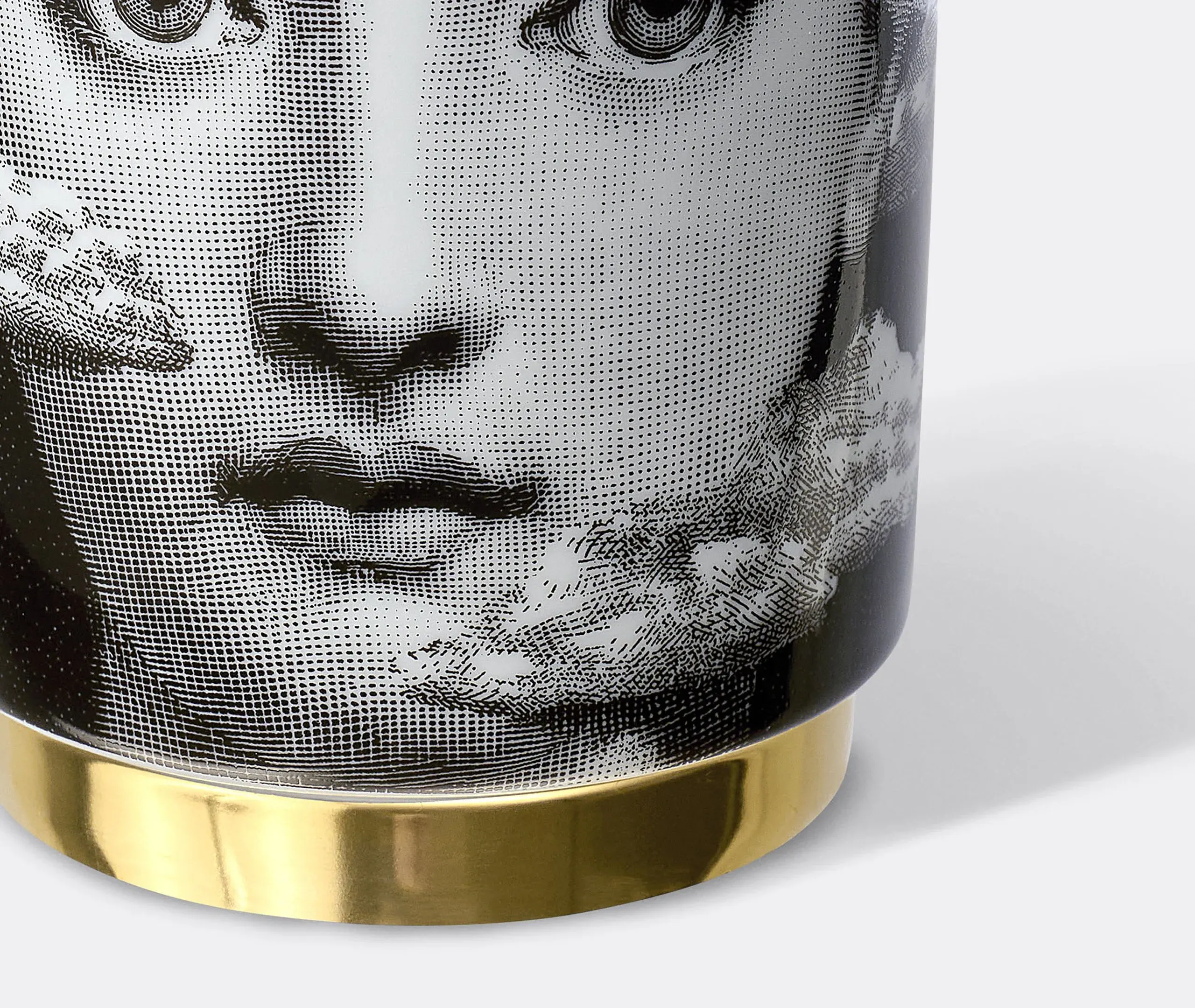 Scented Candle with Gold Finish - Multi, Porcelain