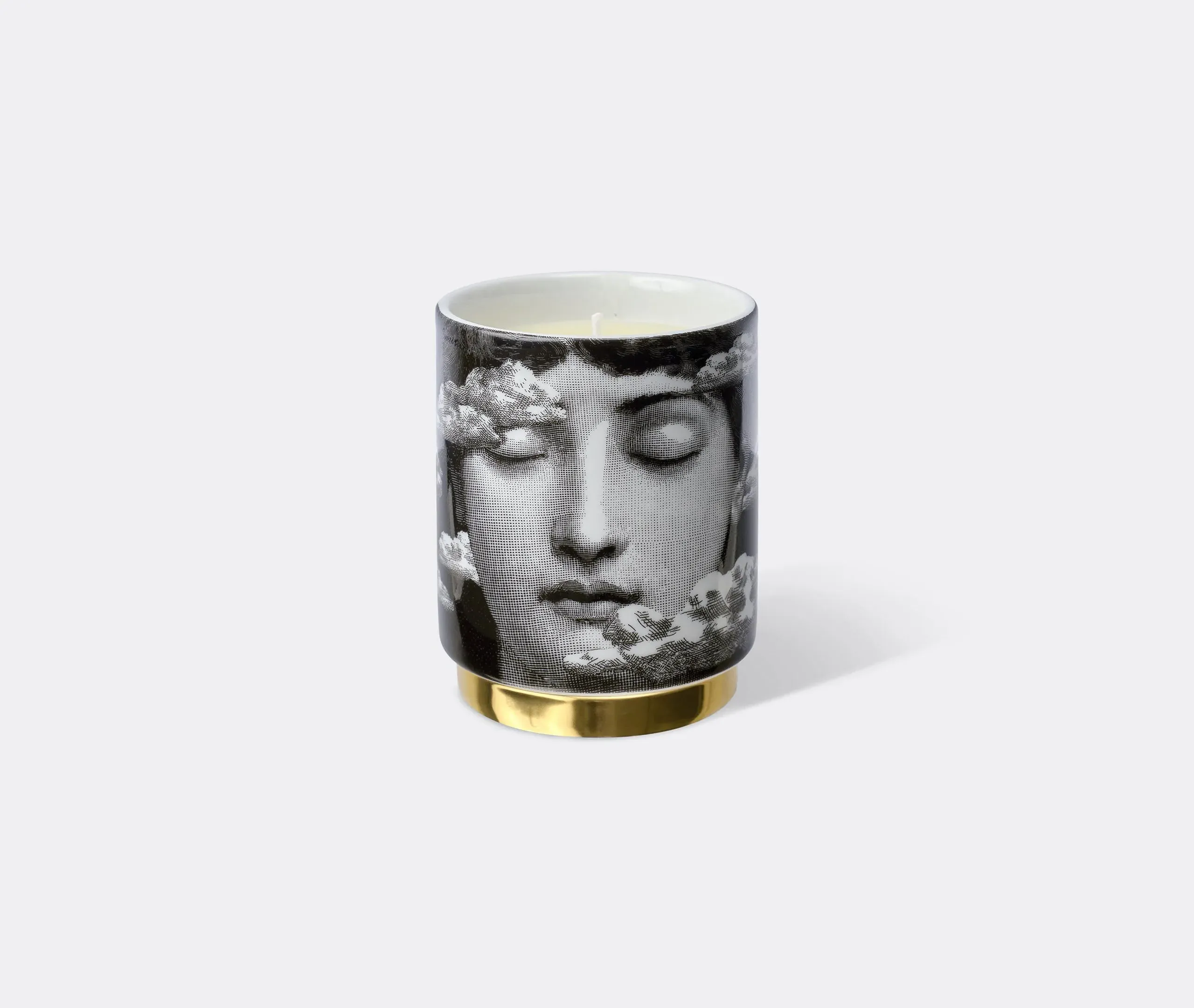 Scented Candle with Gold Finish - Multi, Porcelain