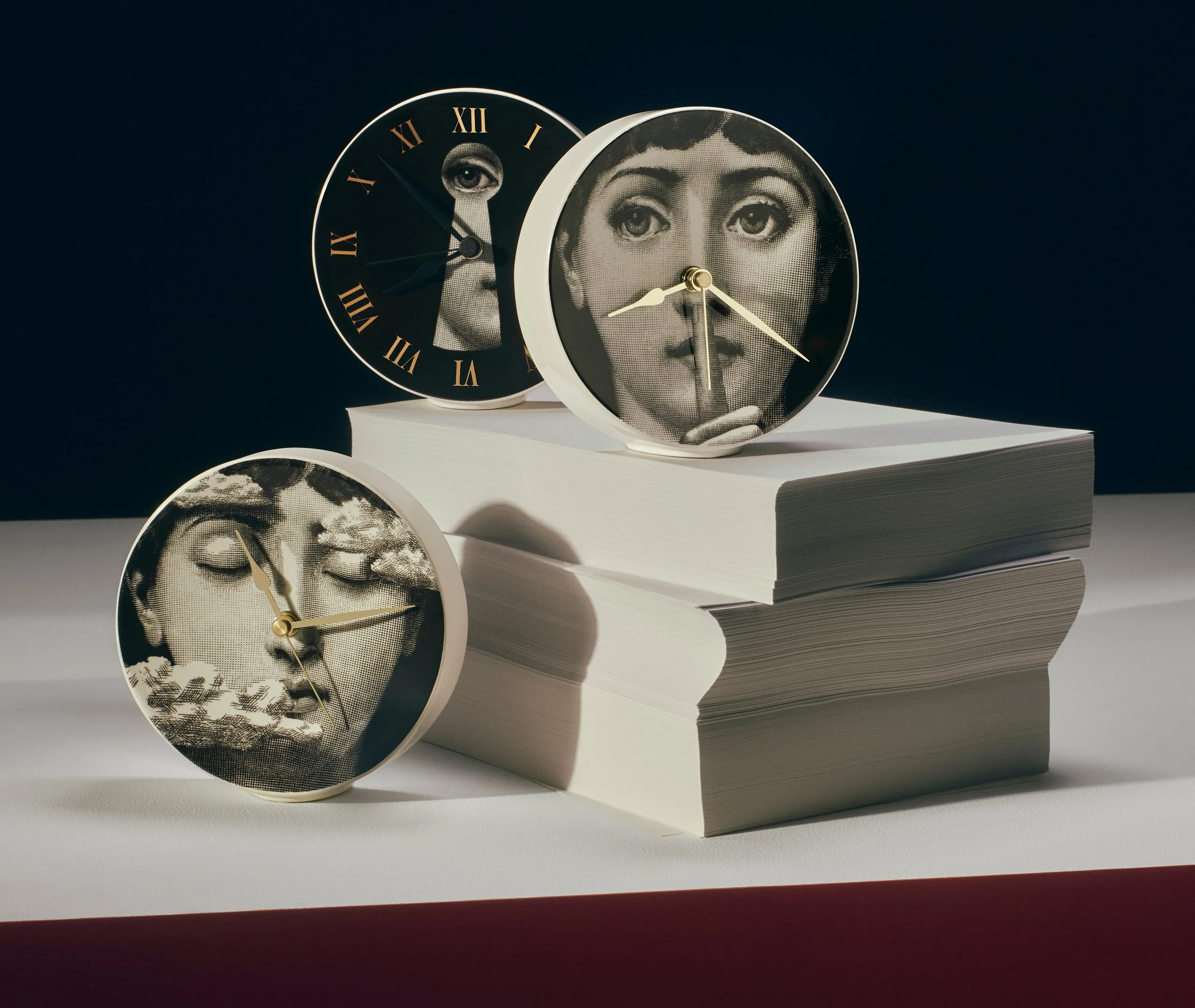 Serratura Desk Clock - Gold/Black/White