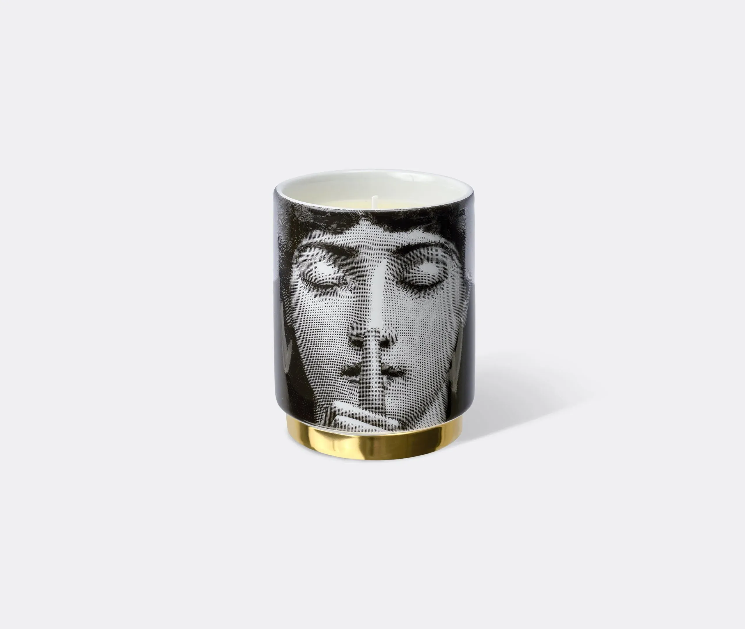 Silenzio Scented Candle - Gold/Black/White, Porcelain