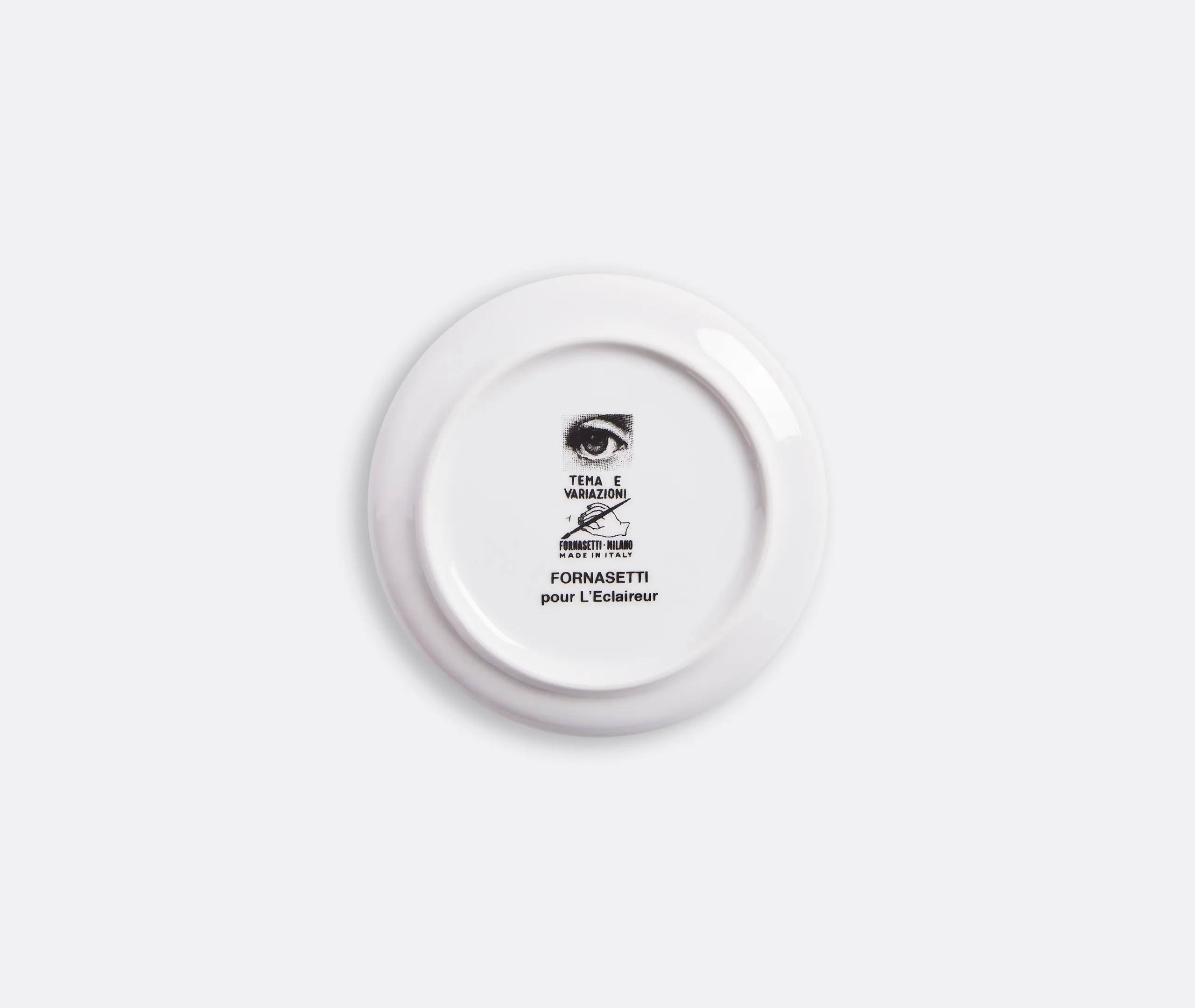 Tema E Variazioni N.1 Round Coaster - Black and White, Porcelain alternate view