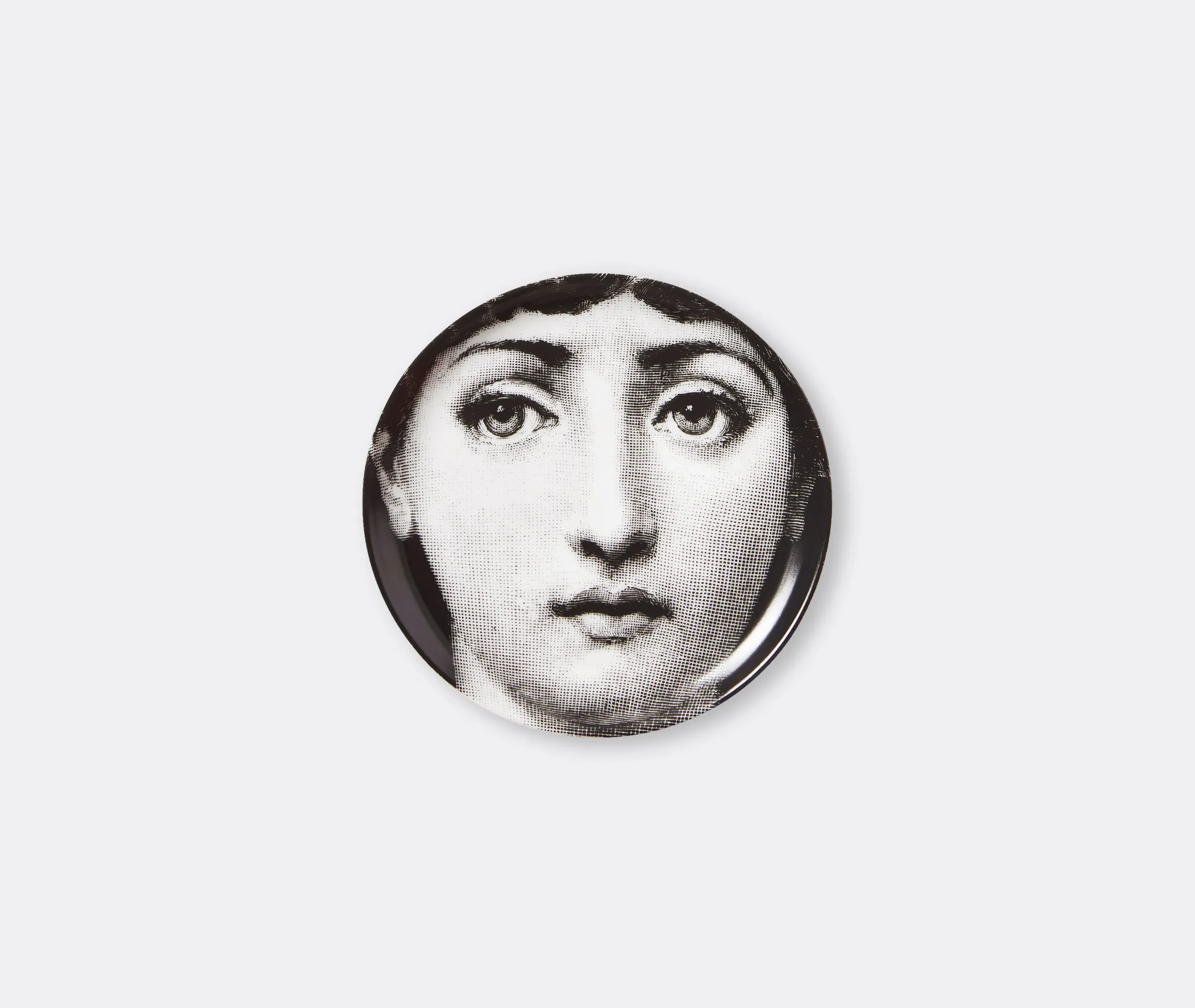 Tema E Variazioni N.1 Round Coaster - Black and White, Porcelain product