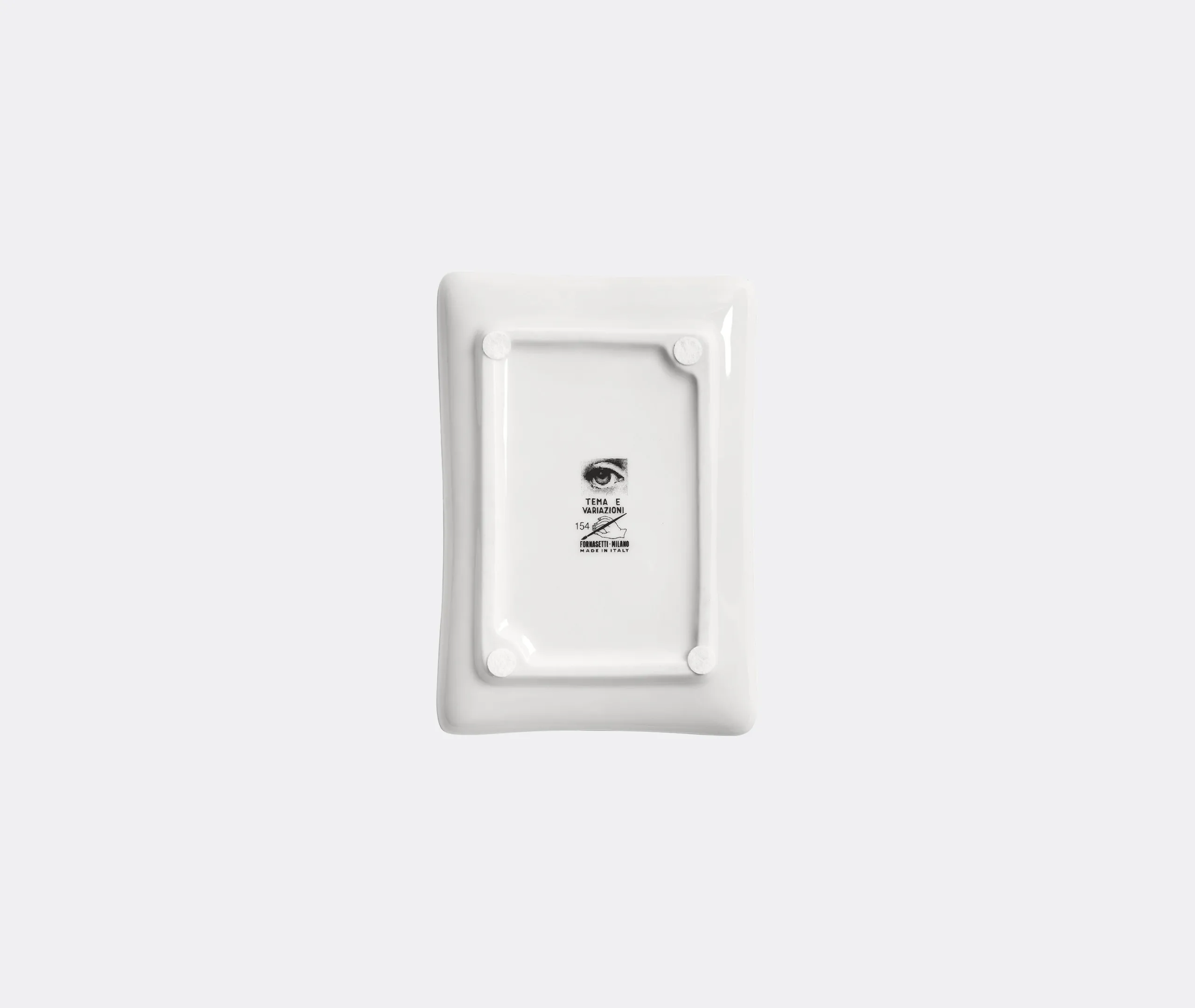 Tema e Variazioni N.154 Rectangular Ashtray - Black and White, Porcelain alternate view