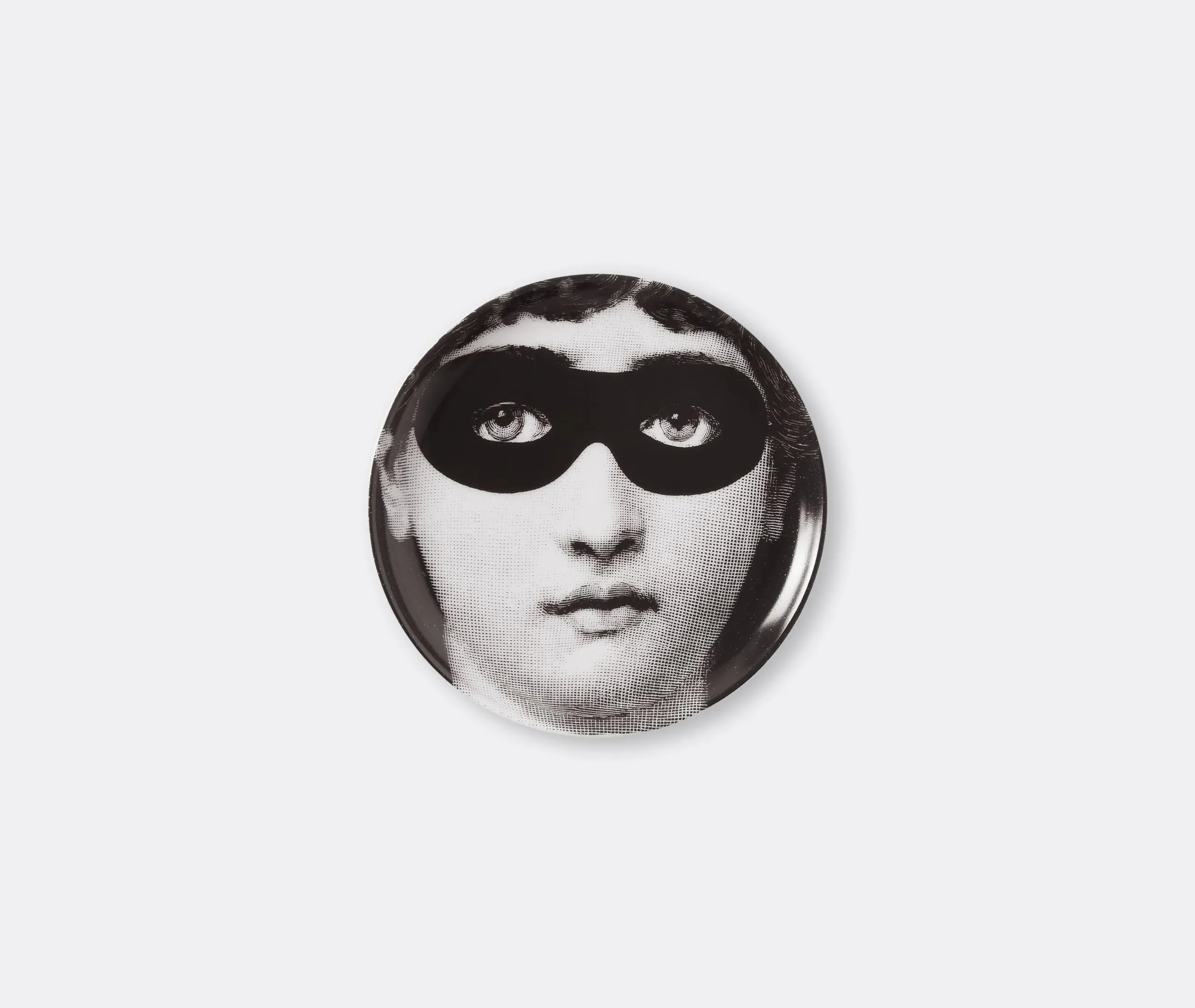 Tema E Variazioni N.22 Round Coaster - Black and White, Porcelain product