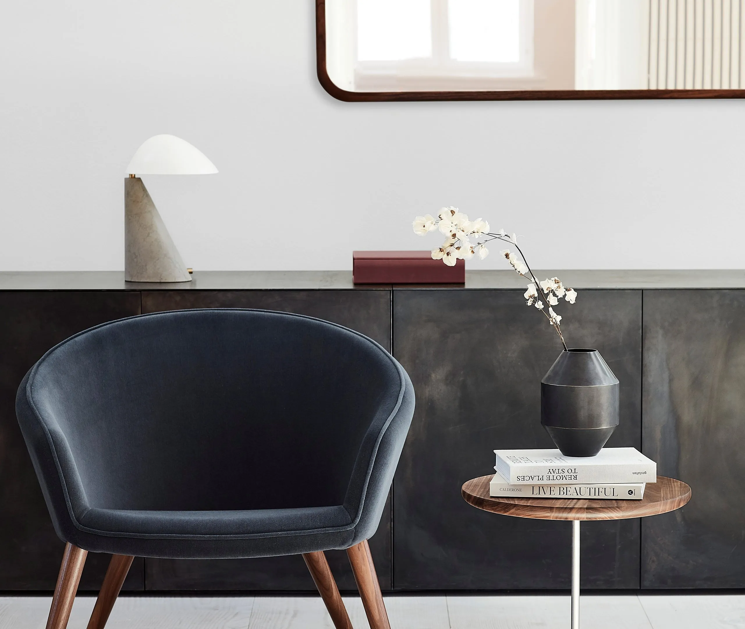 Hydro Small Vase - Black, Brass