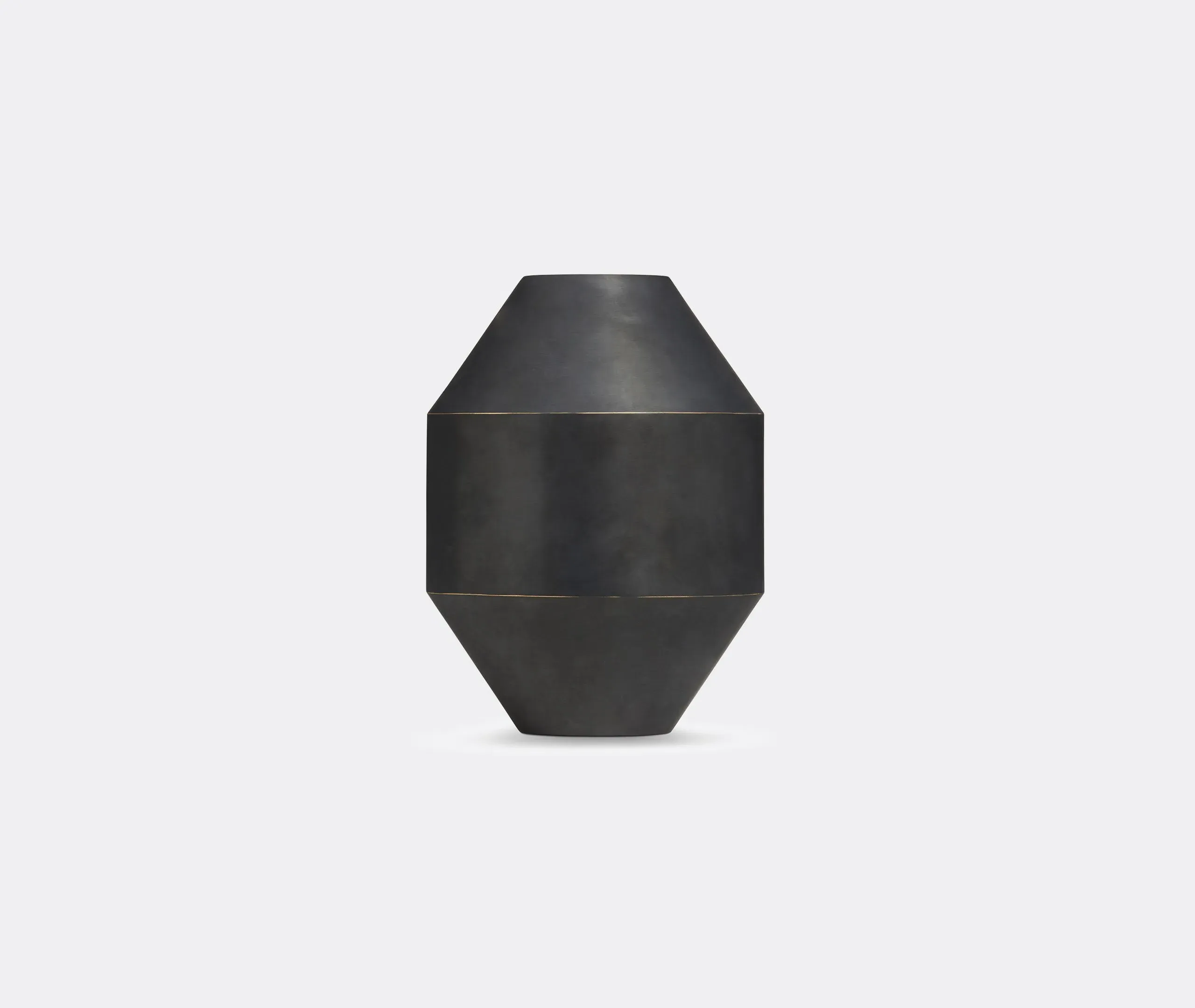 Large Vase Handcrafted - Black, Oxidized Brass