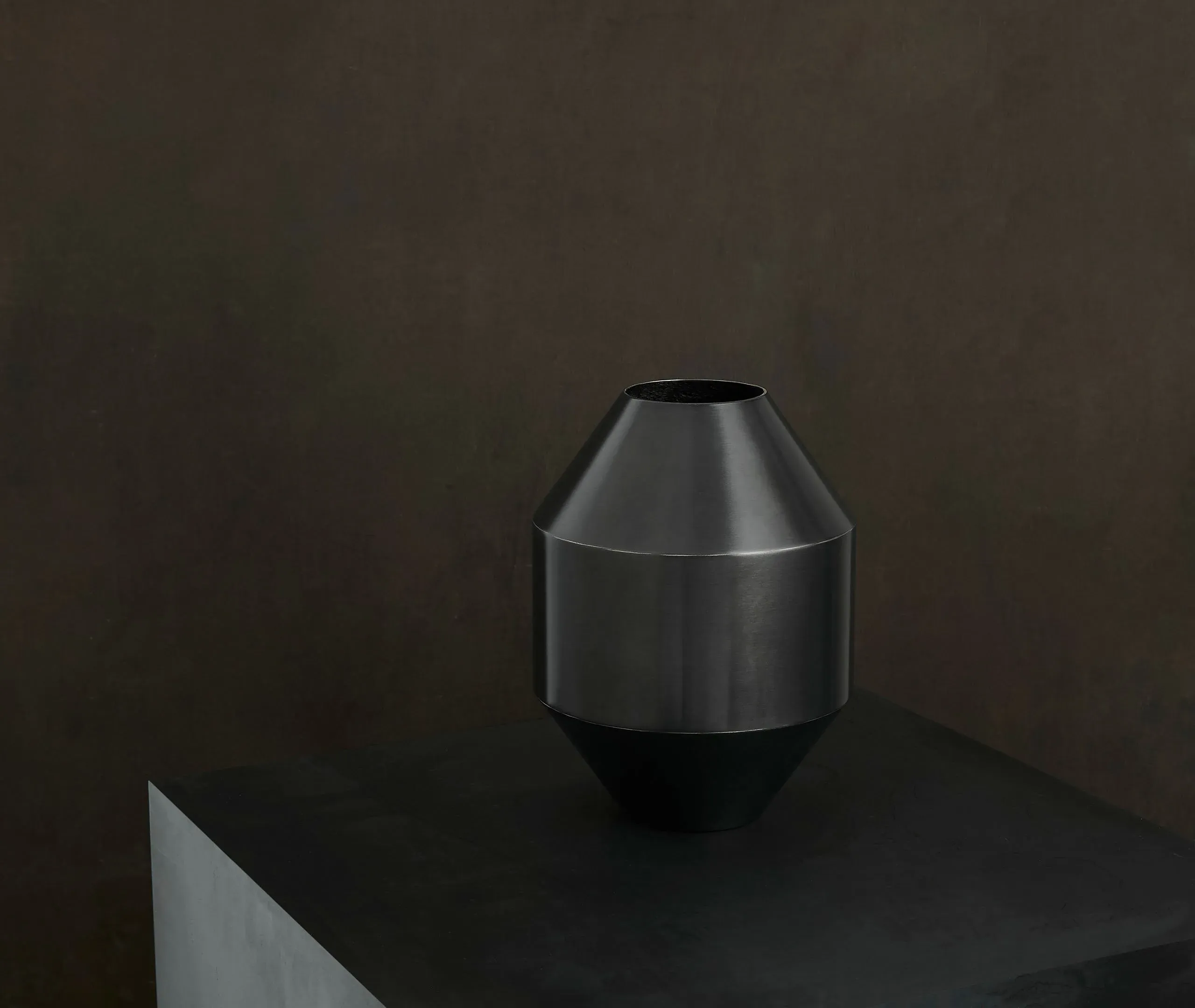 Small Vase Handcrafted - Black, Oxidized Brass