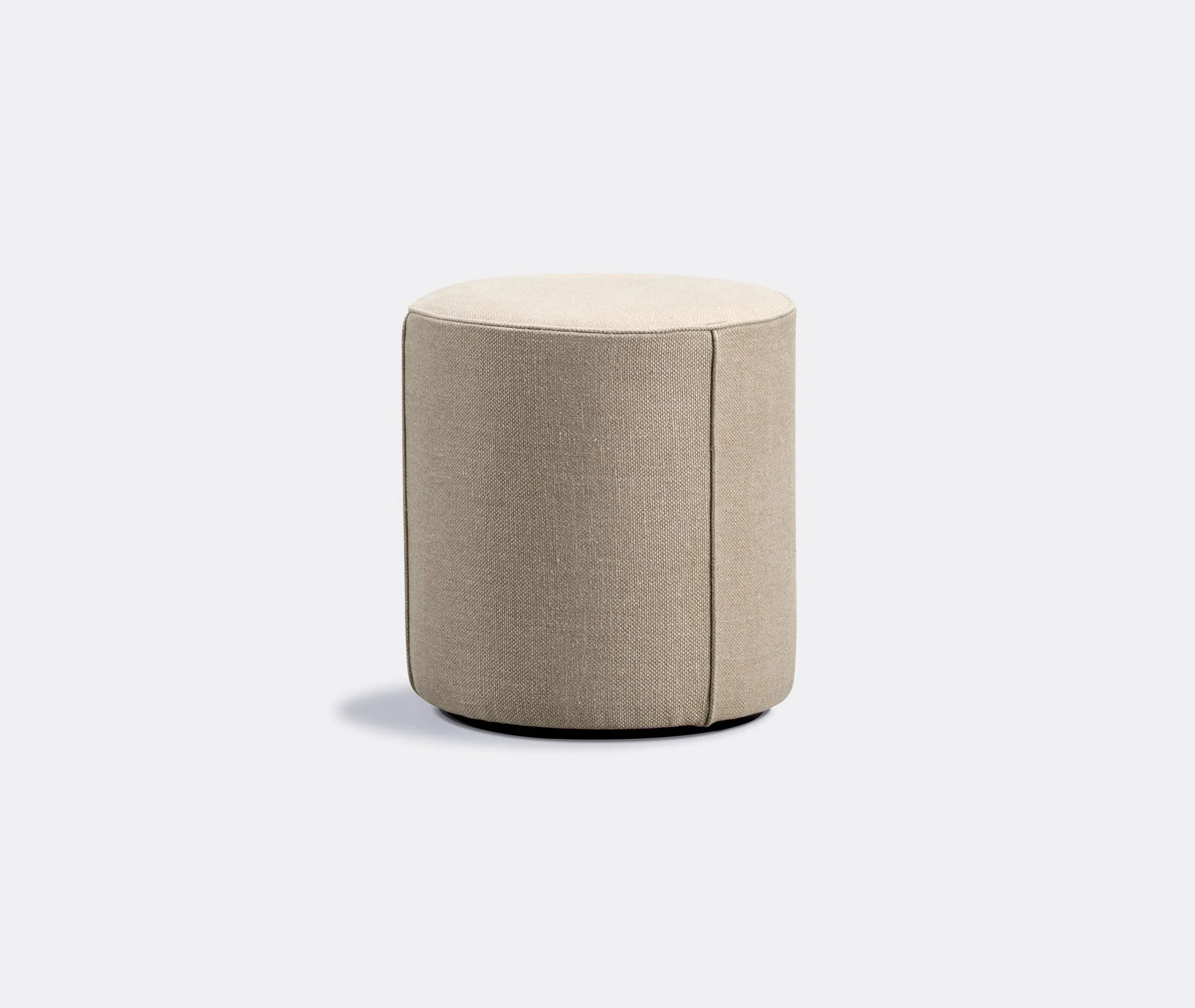 Tall Pouf with Foam Padding - Beige
